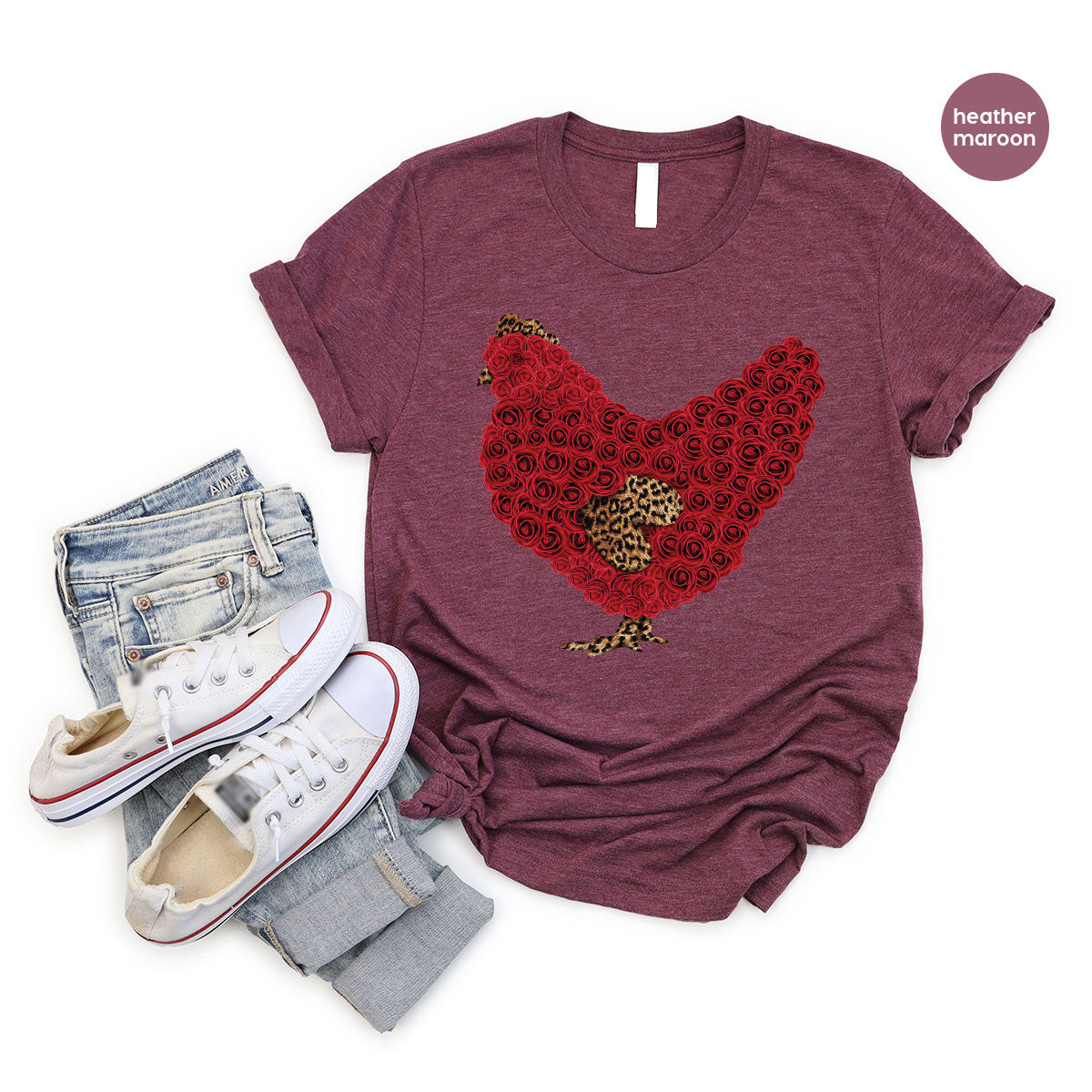 Heart of Chicken Shirt, Funny Valentine Day Gift, Special Gift for Feb 14