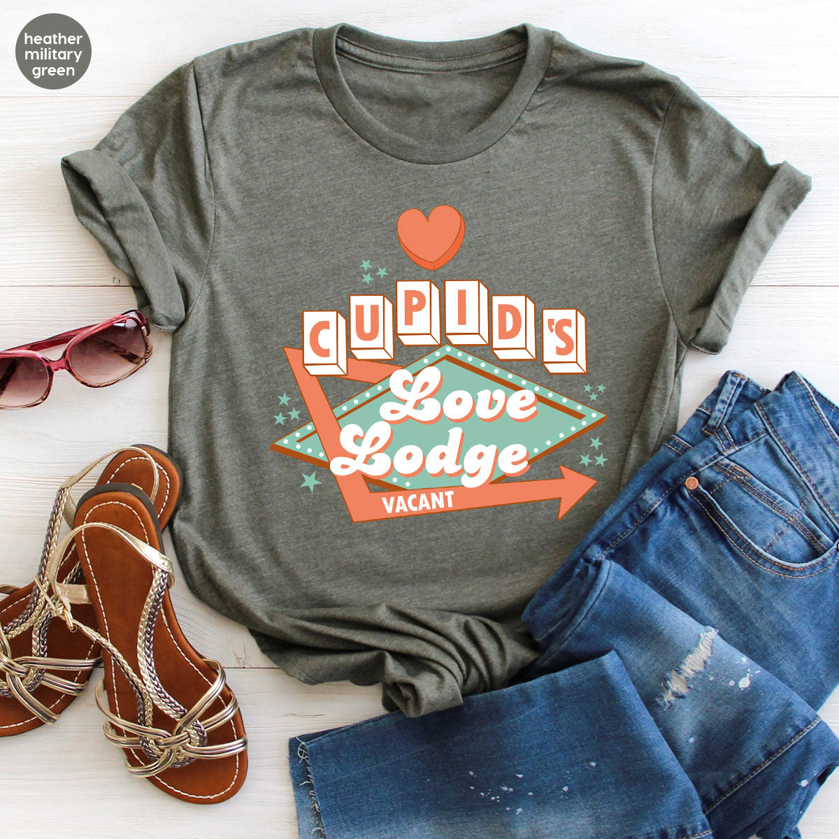 Love Lodge T-Shirt, Valentine's Day Tee, Cupid' Love Lodge Tee, Valentine Shirt