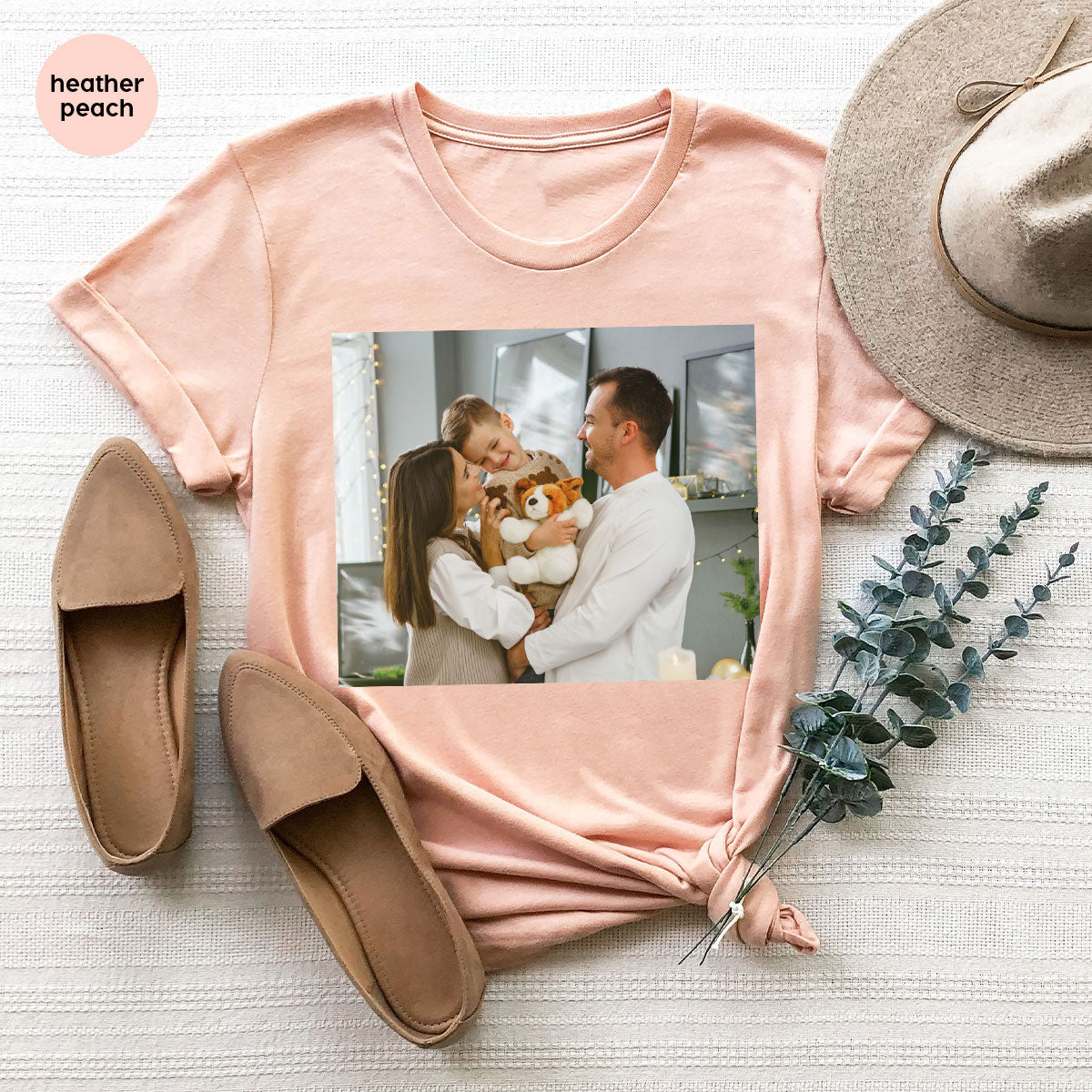 Custom Family T-Shirt, Customizable Photo Shirt, Baby Photo Tee, Family Custom Photo T-Shirt