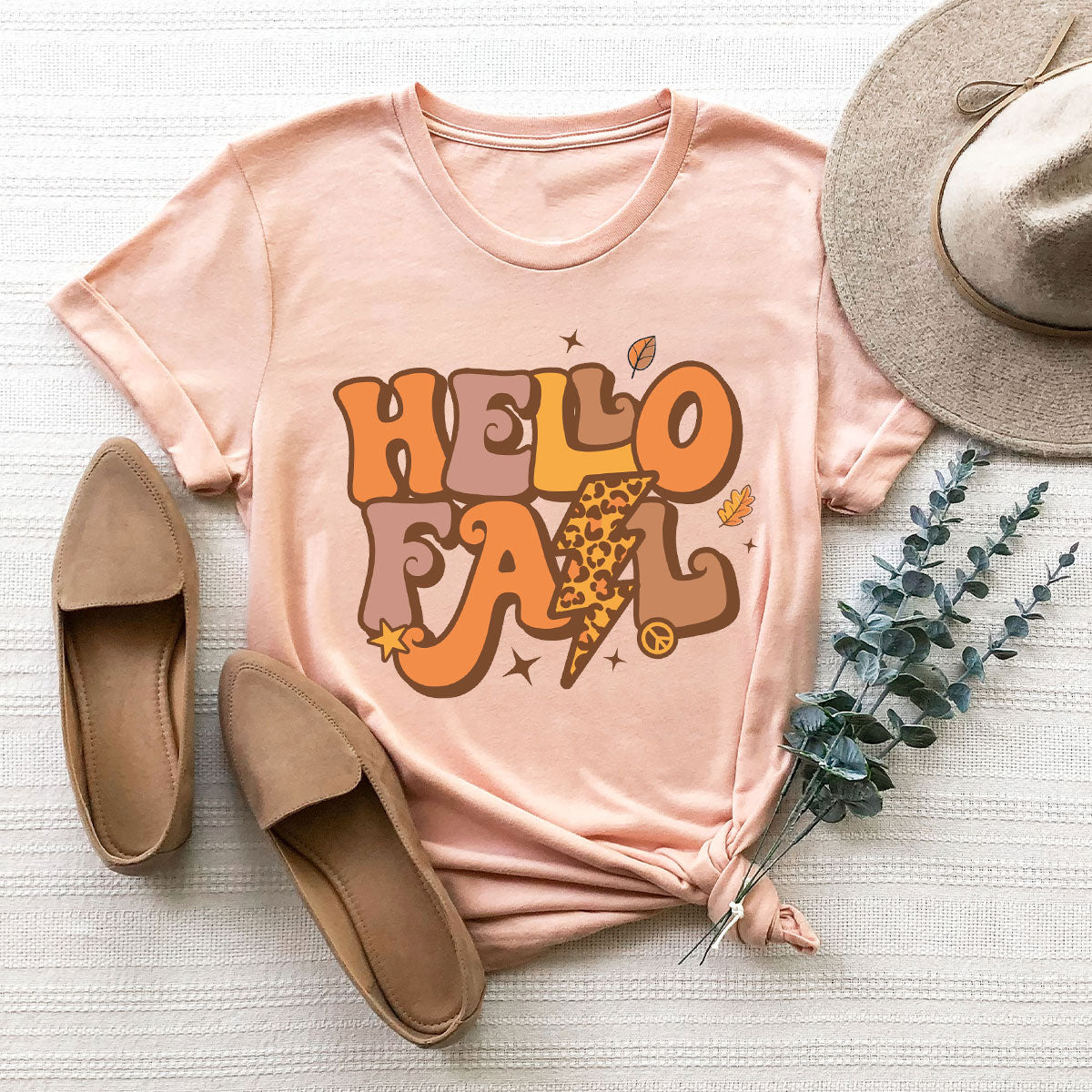 Hello Fall Shirt, Halloween Fall T-Shirt, Halloween 2022 Hoodie, Hello Halloween Long Sleeve Shirt