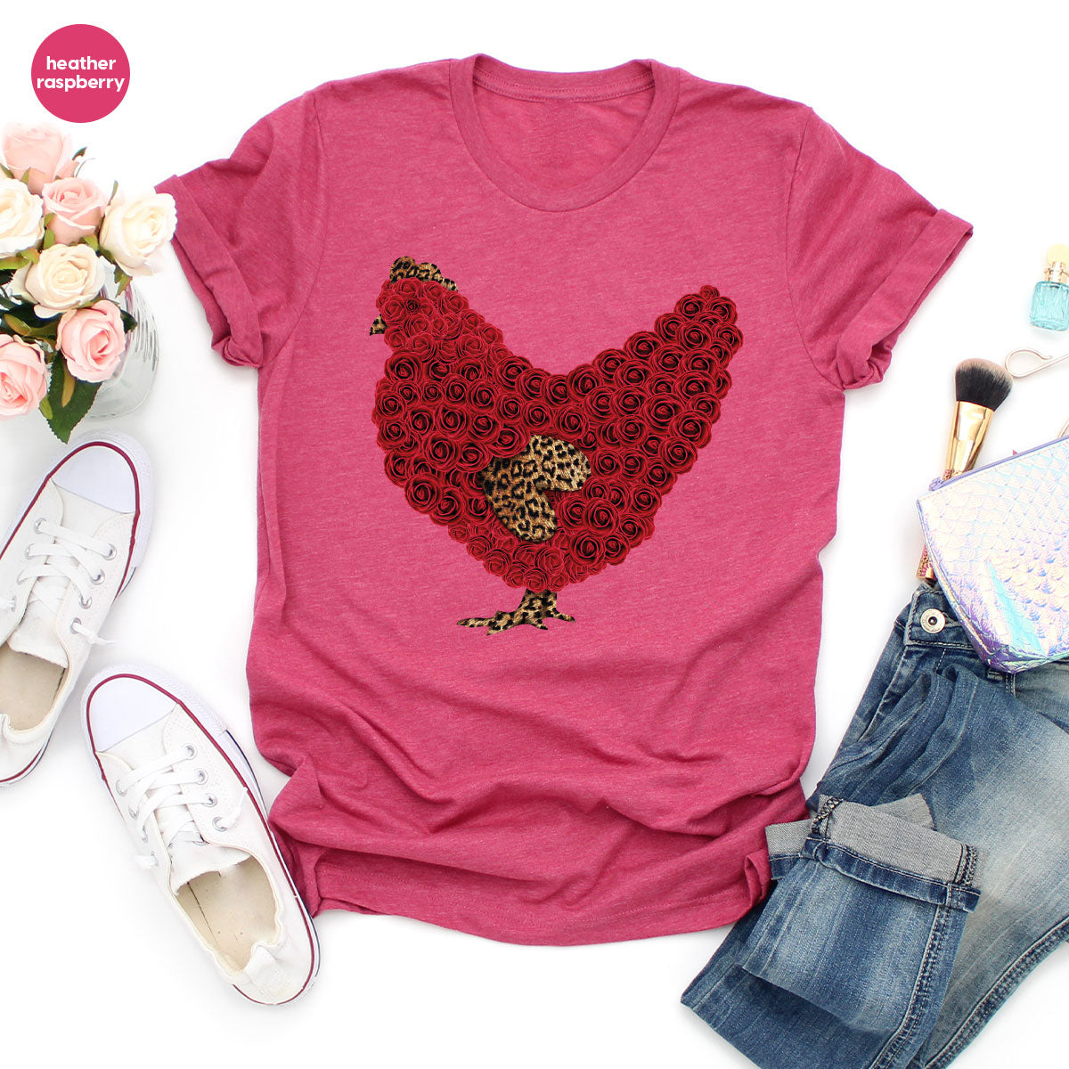 Heart of Chicken Shirt, Funny Valentine Day Gift, Special Gift for Feb 14