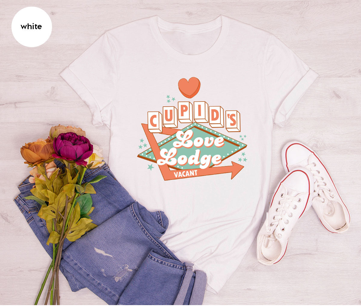 Love Lodge T-Shirt, Valentine's Day Tee, Cupid' Love Lodge Tee, Valentine Shirt