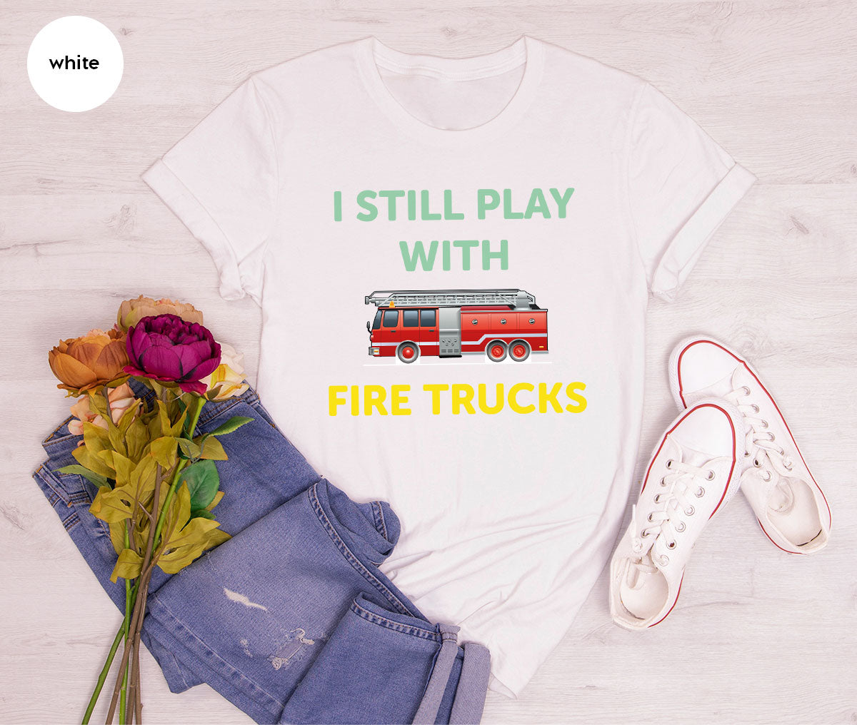 Fire Truck Shirt, Funny Fire Fighter T-Shirt, Fireman Tee