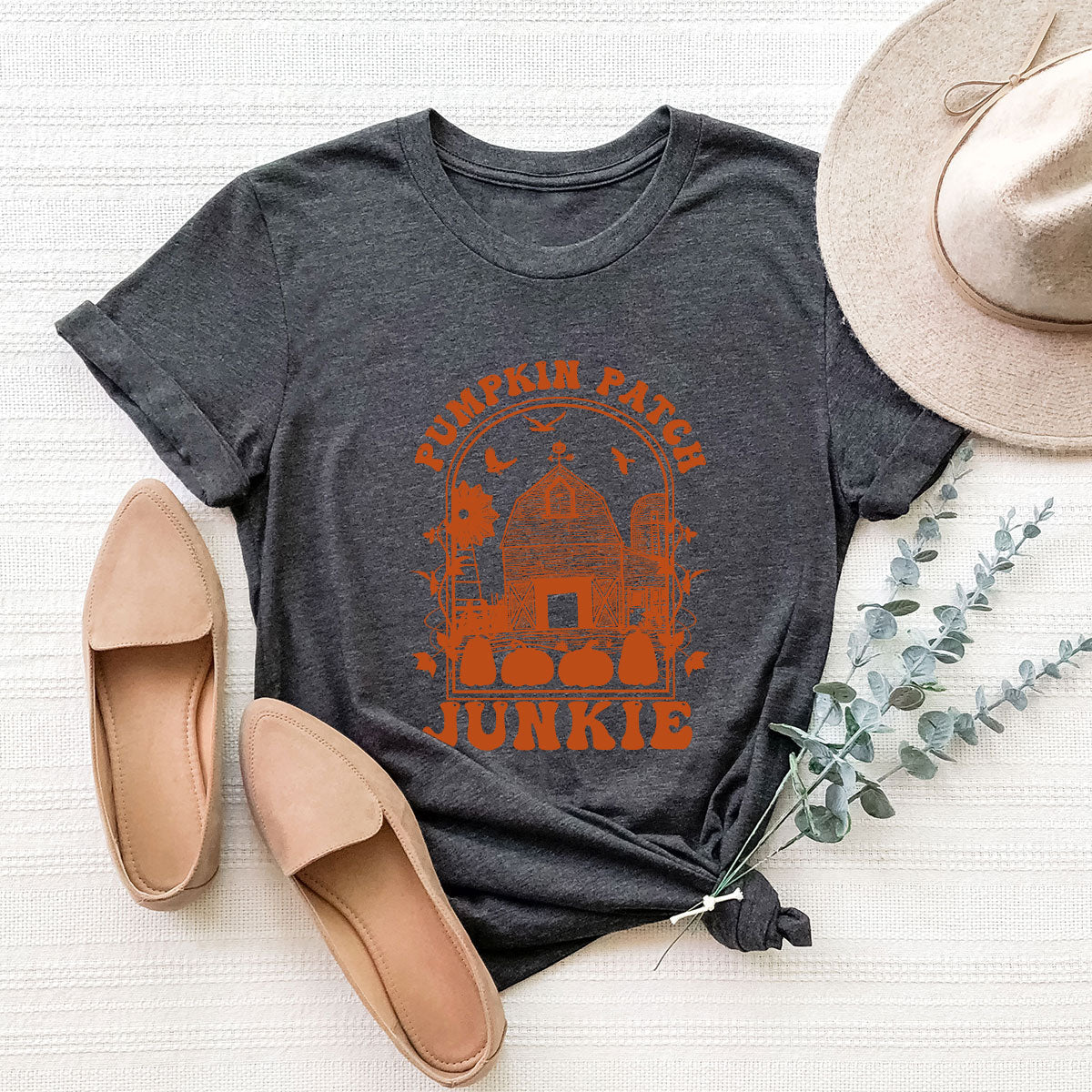 Junkie T-Shirt, Gift T-Shirt For Halloween, Pumpkin Halloween Shirt