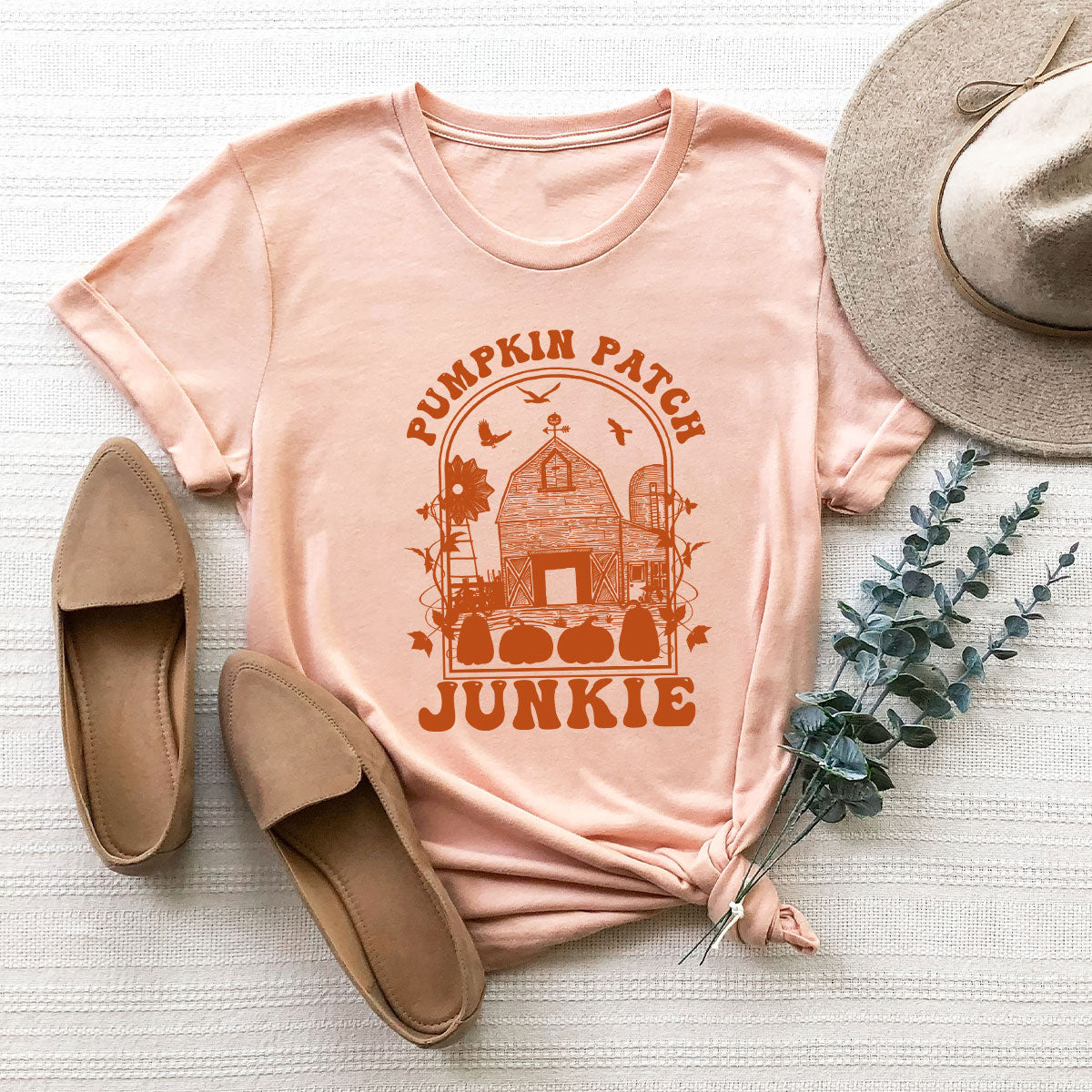 Junkie T-Shirt, Gift T-Shirt For Halloween, Pumpkin Halloween Shirt