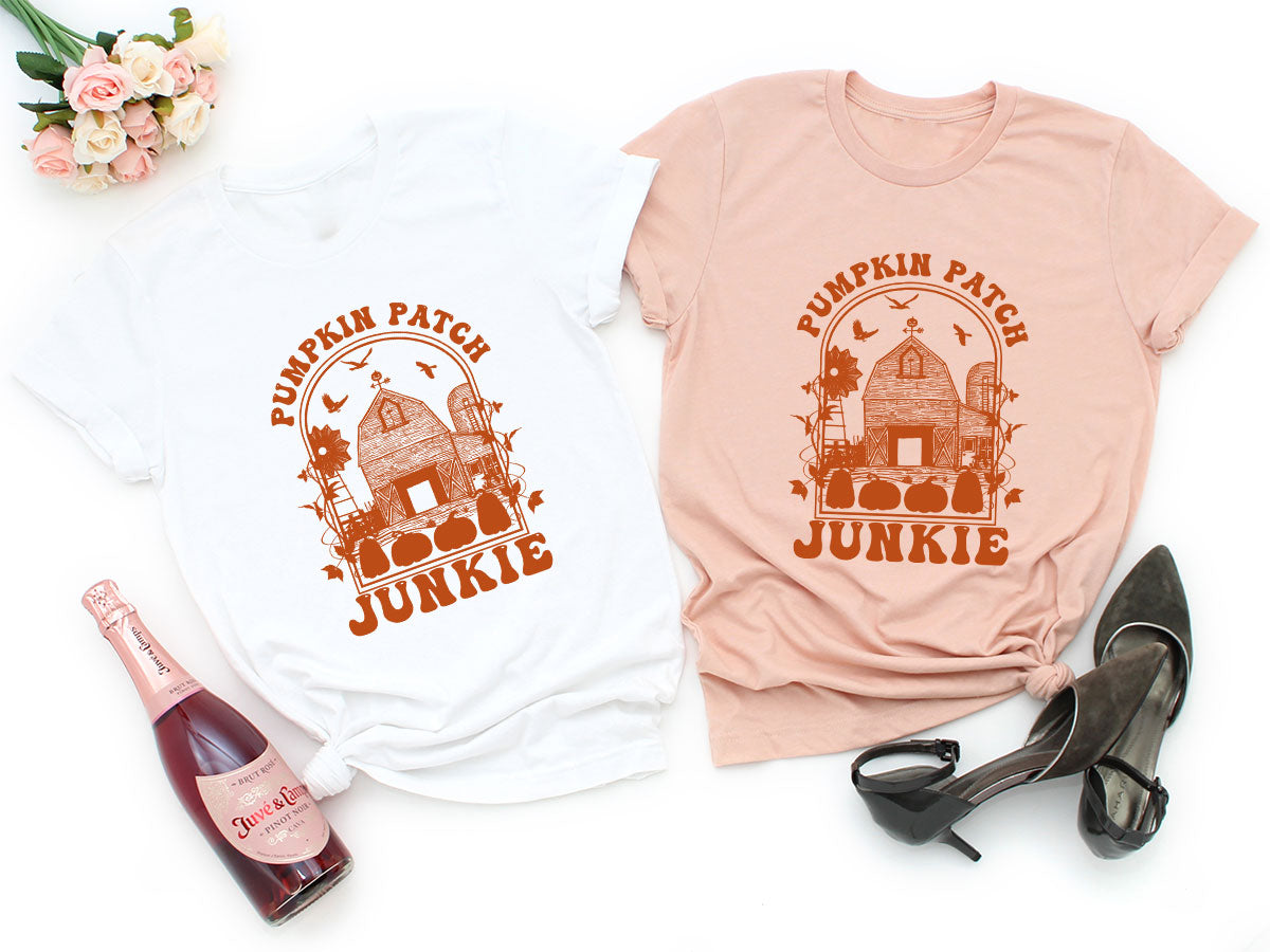Junkie T-Shirt, Gift T-Shirt For Halloween, Pumpkin Halloween Shirt