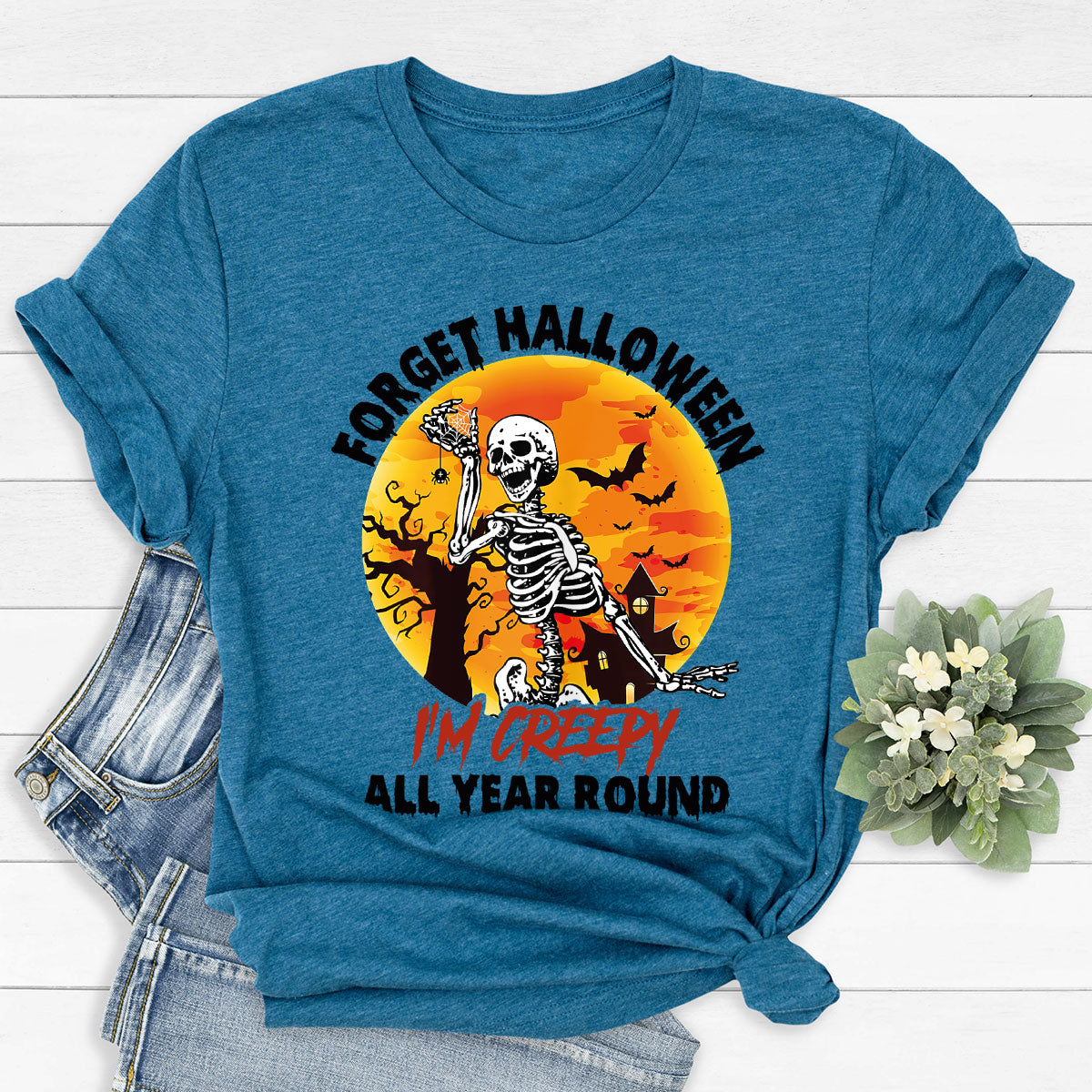 Halloween Creepy T-Shirt, Creepy Halloween Design, Creepy Halloween Tee
