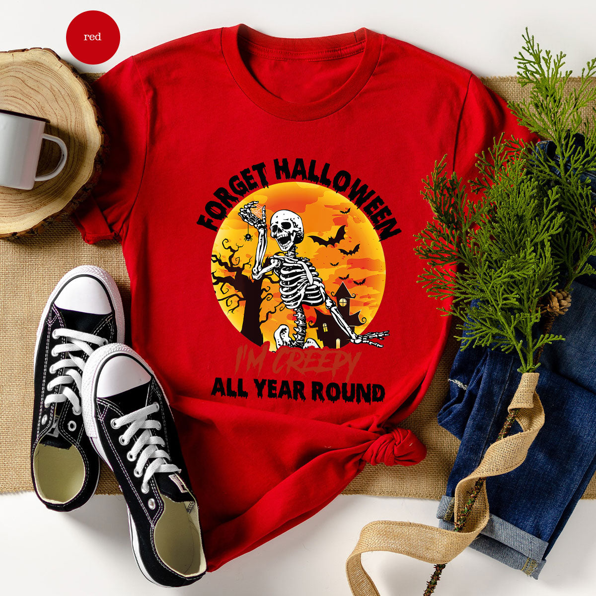 Halloween Creepy T-Shirt, Creepy Halloween Design, Creepy Halloween Tee