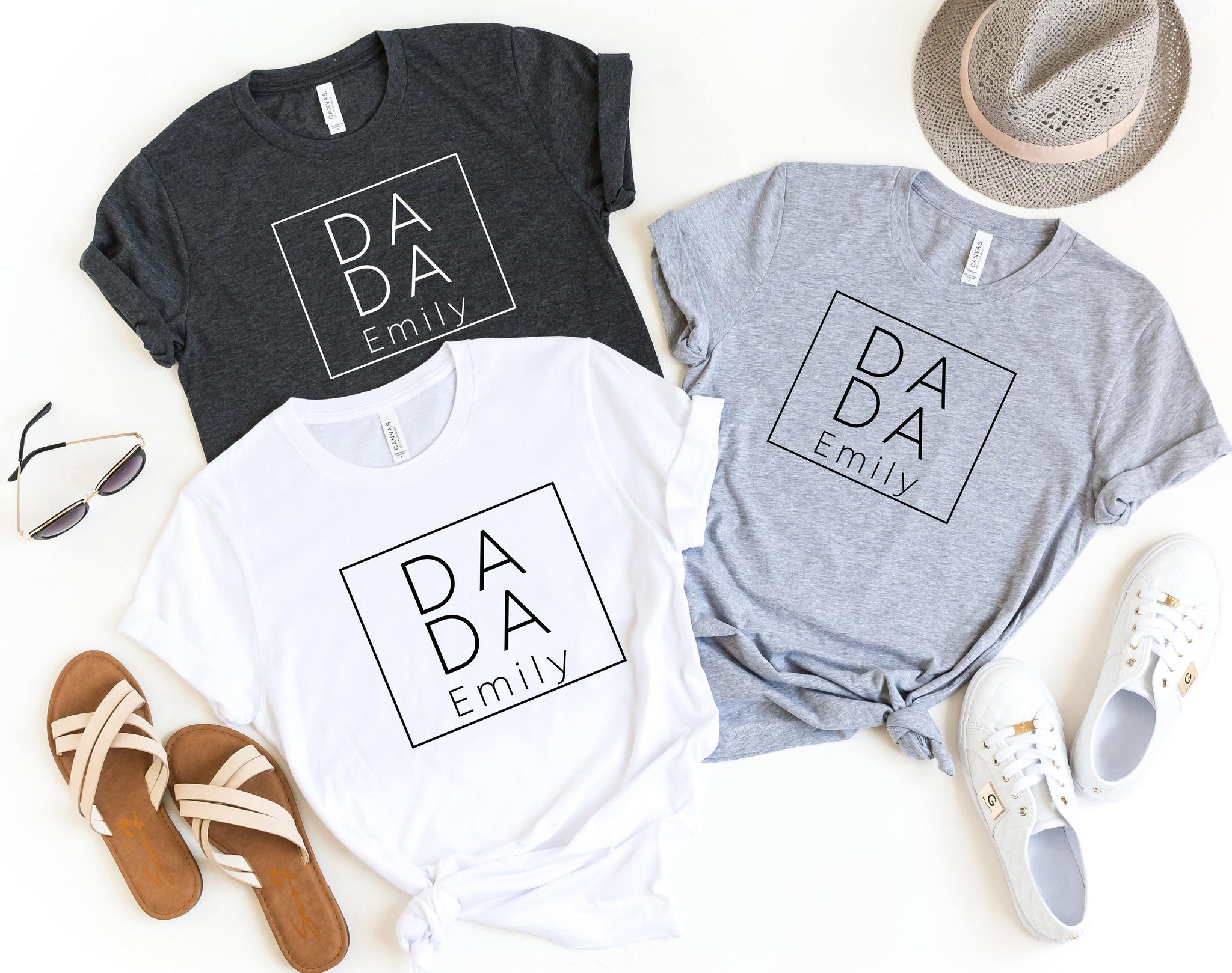 Dada Shirt with Custom Name, Personalized Dad Shirt for Fathers Day, Personalized Dad gift, Custom Dad Shirt, Dad Birthday,Customizable Dad - Fastdeliverytees.com