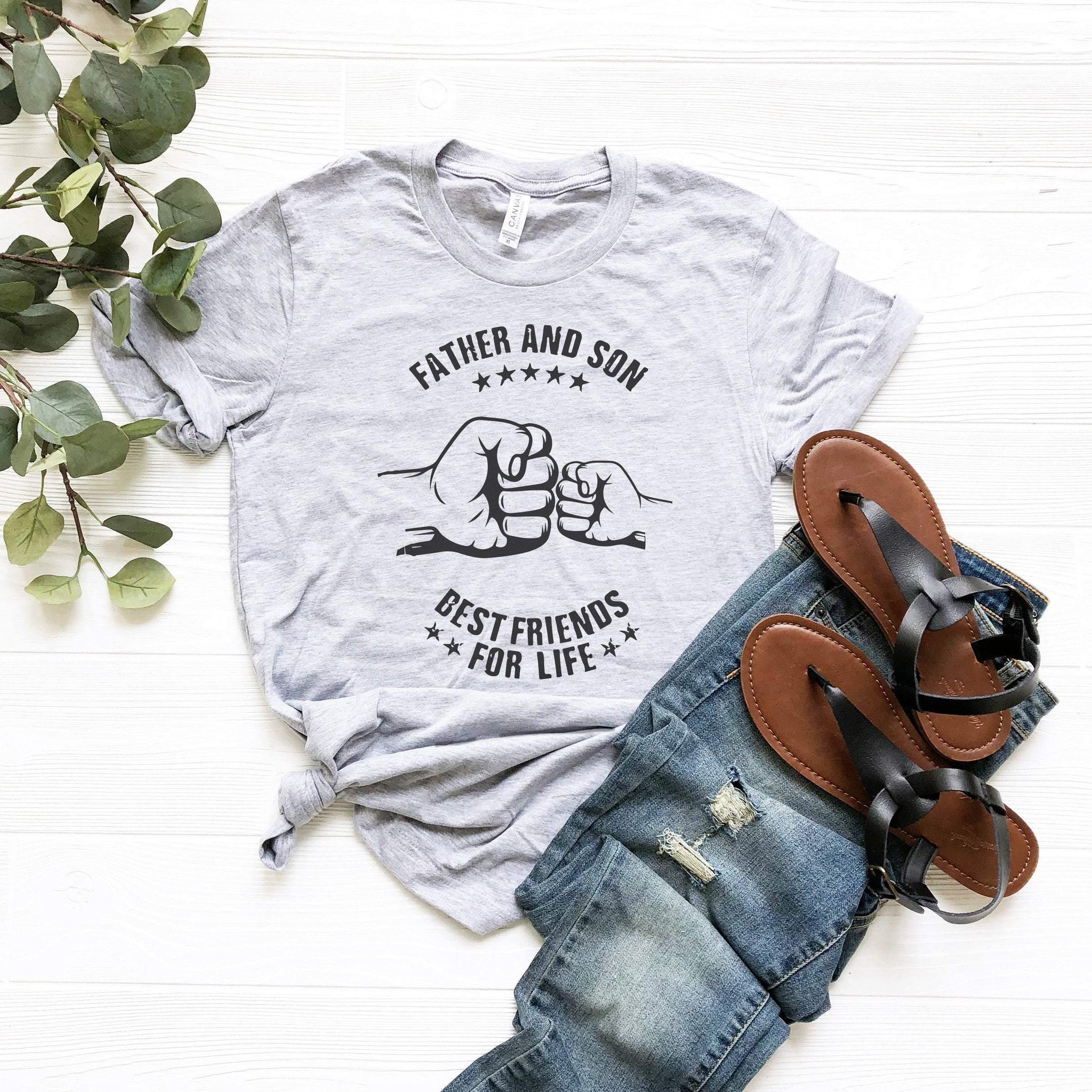 Father and Son Shirt, Dad gift shirts, Dad shirts from daughter, Funny Shirts for dad men husband,Dad Birthday, Fists, Best Friends for Life - Fastdeliverytees.com