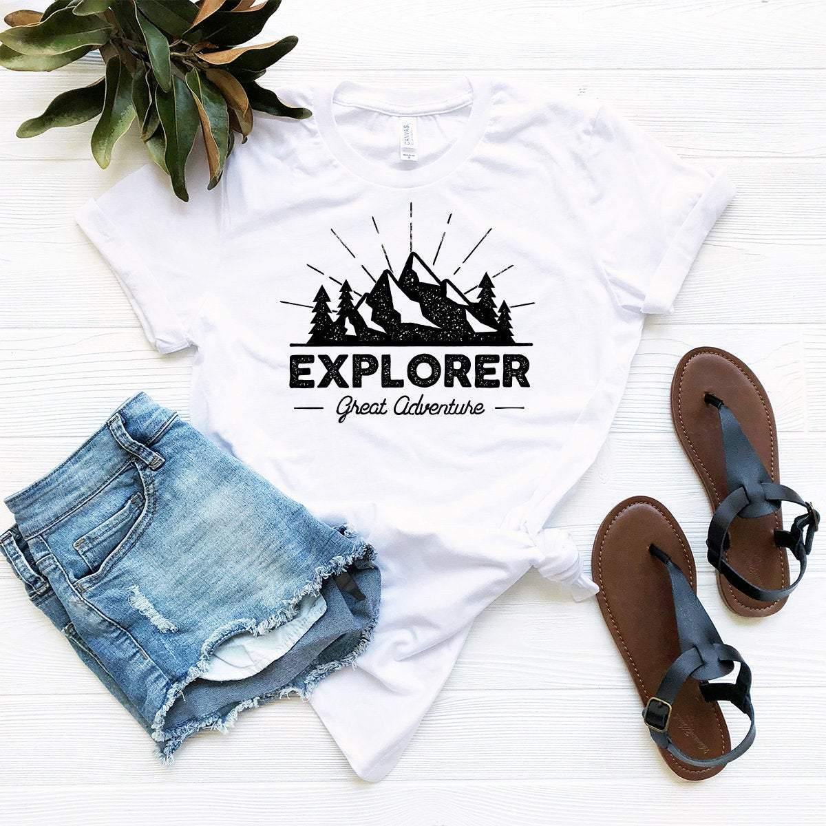 Explorer Shirt,Camping Shirt,Hiking Shirt,Adventure Shirt,Climbing Shirt,Wanderlust Shirt,Travel Shirt,Camper Shirt,Outdoor Shirt - Fastdeliverytees.com