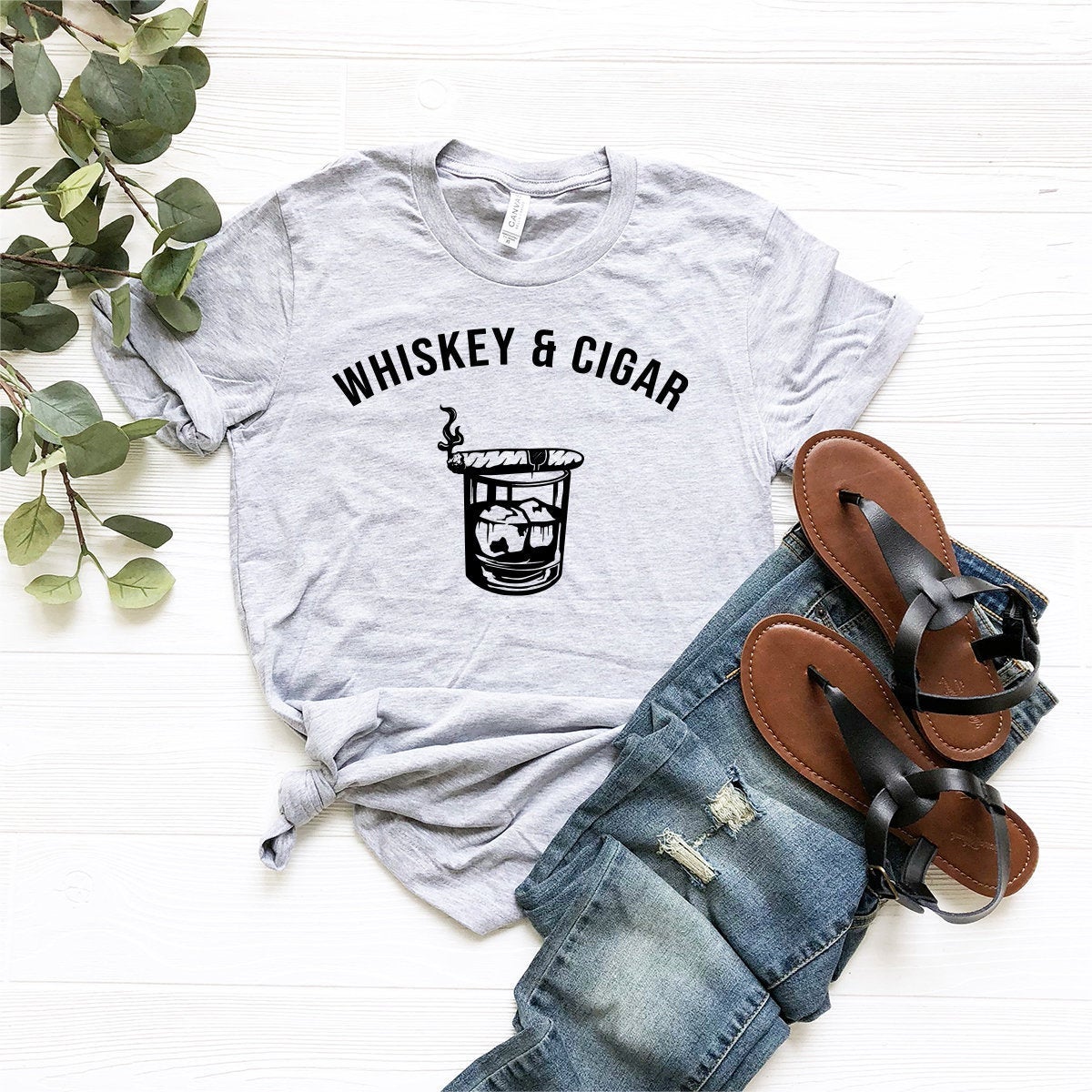 Whiskey And Cigar Shirt, Funny Drinking Shirt, Alcohol T shirt, Whiskey Lover Gift, Cigar Lover Shirt, Whiskey Cigars Gift, Smoker Tee - Fastdeliverytees.com