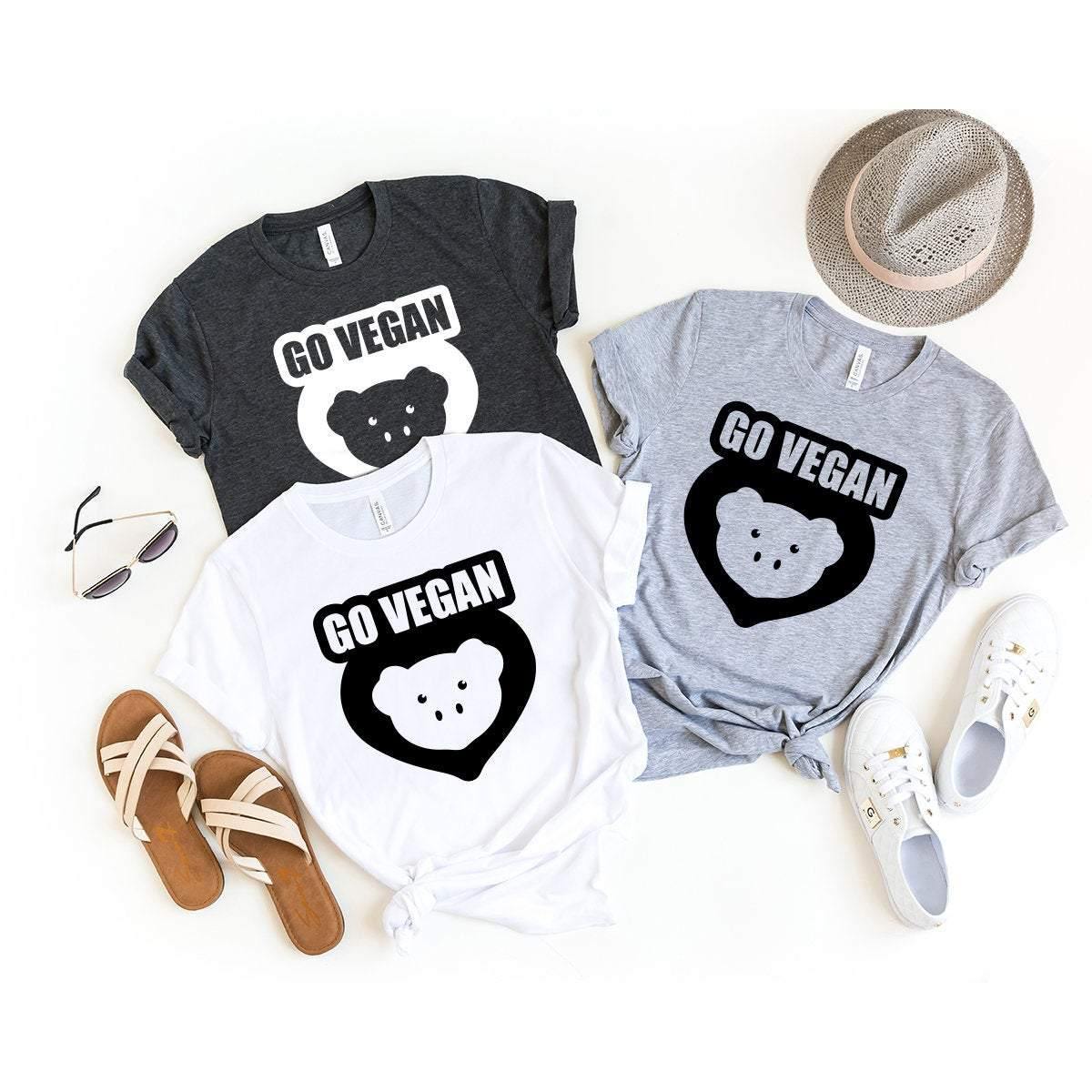 Funny Vegan Shirt, Go Vegan T-Shirt, Animal Rights Tee, Save Animal Shirt, Vegetarian Shirt, Vegan Tee, Animal Activist Shirt, Vegan Gift - Fastdeliverytees.com