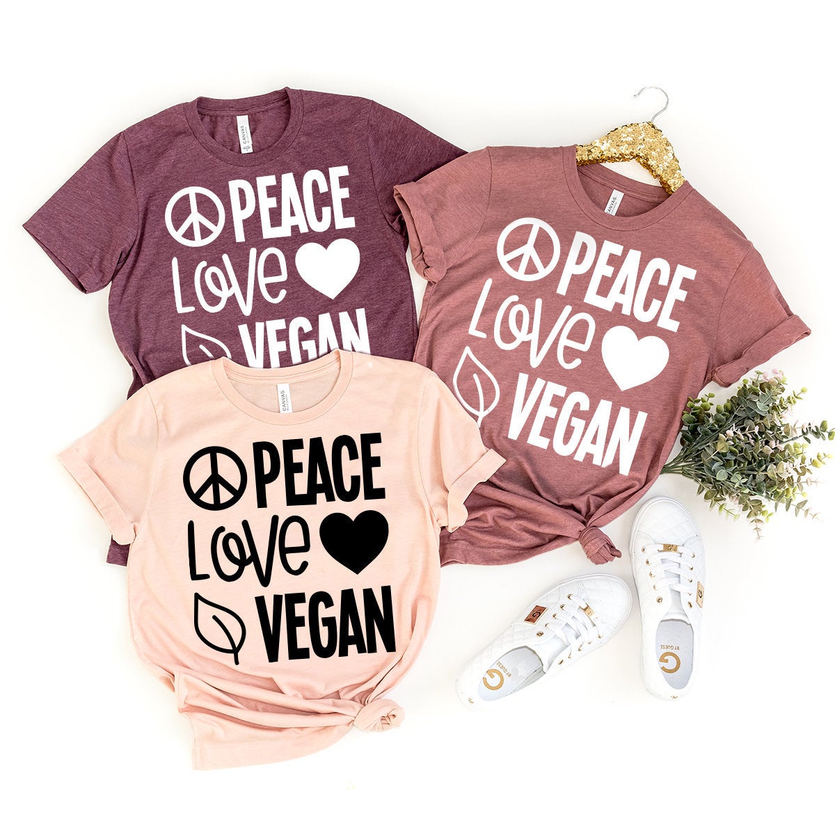 Peace Love Vegan T-Shirt, Animal Lover, Hippie Shirt, Veganism Tshirt, Animal Activist Tee, Hipster Shirt, Vegan Hippie Shirt - Fastdeliverytees.com