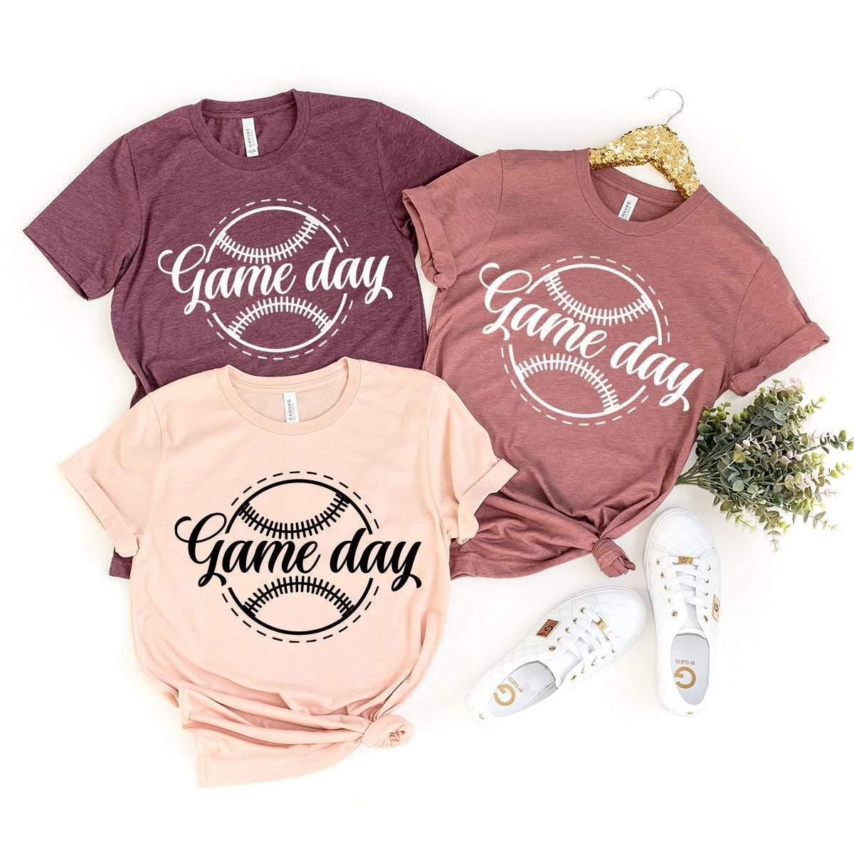 Baseball Game Day Tshirt, Baseball Mom Shirt, Baseball Dad T-Shirt, Baseball Player Gift, Baseball Life Tee, Game Day Vibes, Baseball Tee - Fastdeliverytees.com