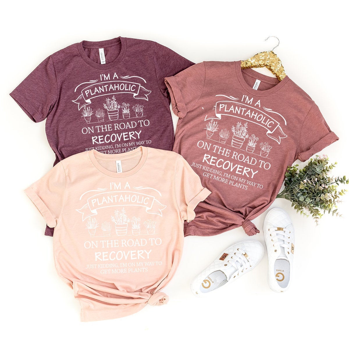 Plant Lover Shirt, Funny Gardening Gift, Plant Lady, Gardener Shirt, Plantaholic Shirt, I Am A Plantaholic On The Road To Recovery Shirt - Fastdeliverytees.com