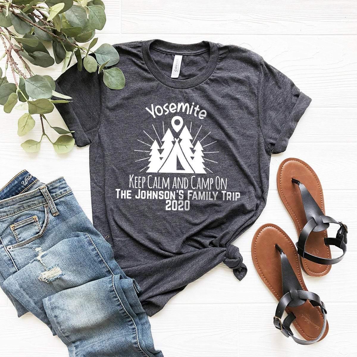 Custom Family Trip Shirt, Matching Family Shirt, Hiking Shirt, Family Camping Shirt, Adventure Shirt, Climbing Shirt, Camper, Wanderlust - Fastdeliverytees.com