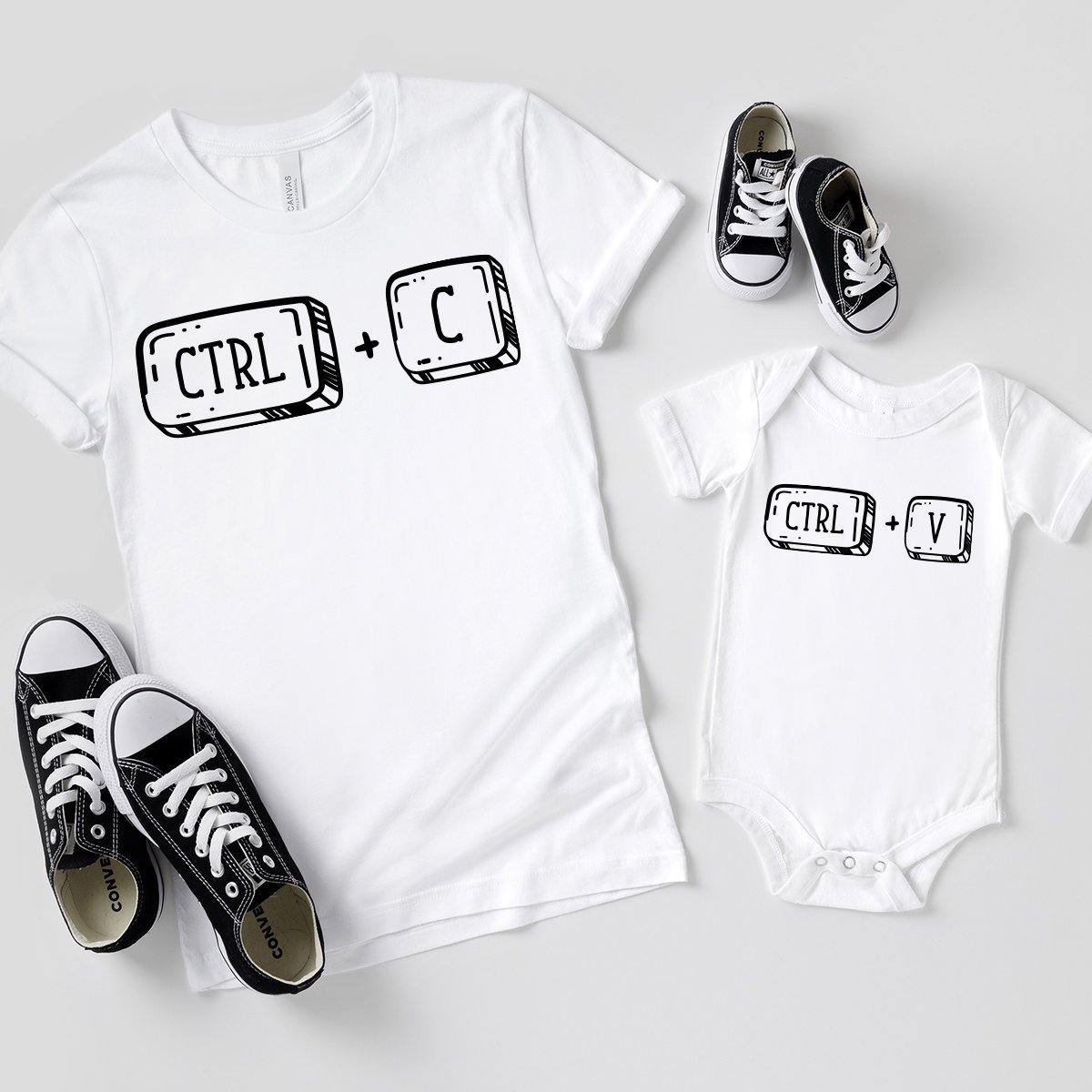 Copy Paste T-Shirt, Ctrl C Ctrl V Shirt, Matching Family Shirt, Funny Family Shirt, Daddy And Me Shirt, Mom And Me Tee, Family T Shirt - Fastdeliverytees.com