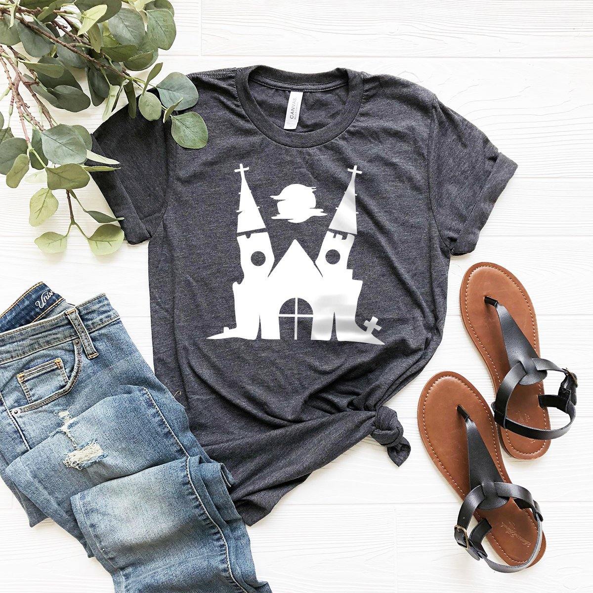 Halloween Graveyard Church Shirt, Halloween T-Shirt, Halloween Custome, Gothic Graveyard Shirt, Horror Shirt, Fall Shirt, Hocus Pocus Shirt - Fastdeliverytees.com