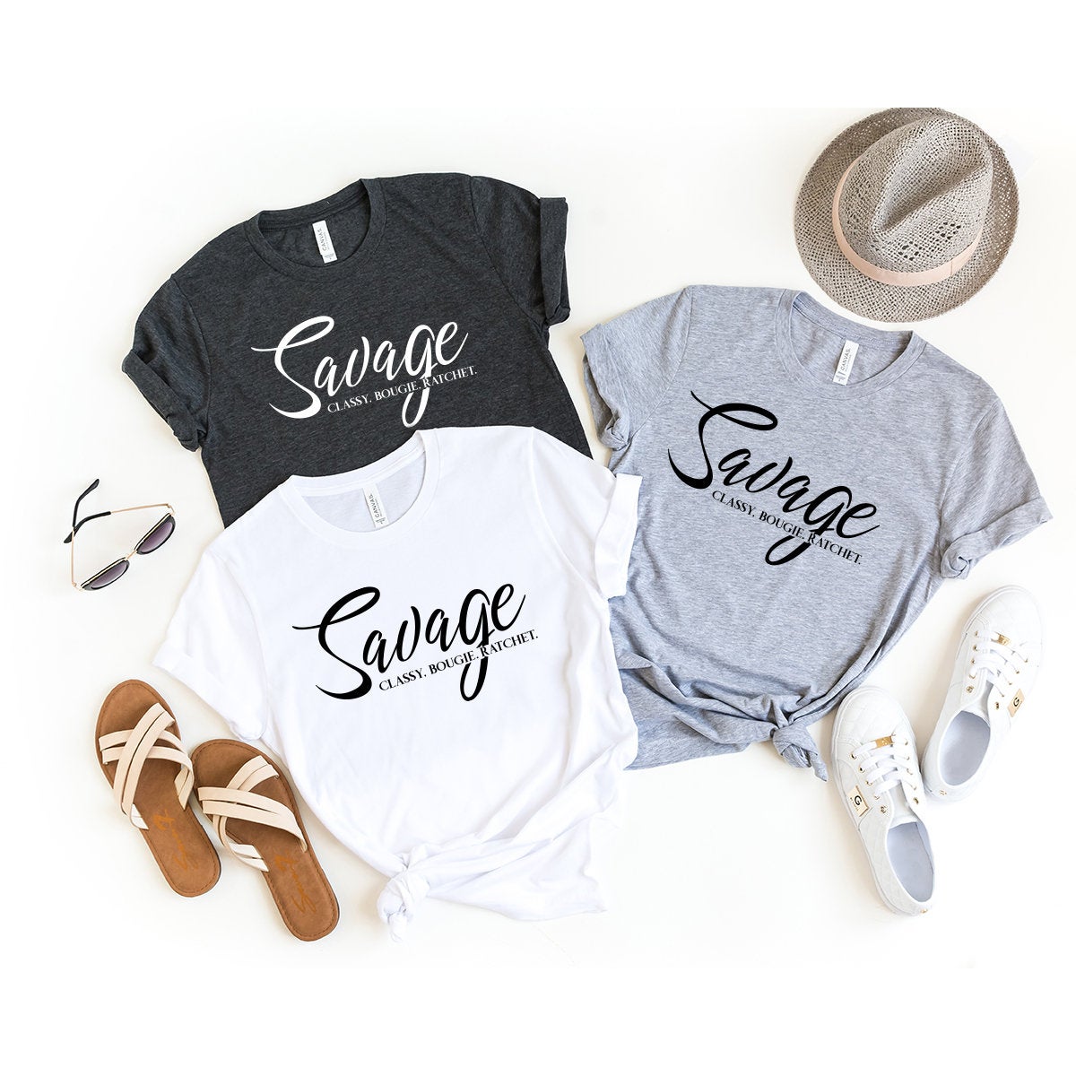 Savage Classy Bougie Ratchet Shirt, Savage Tshirt, Mama Shirt, Cool Mom Vibes, Funny Mom Shirt, Funny Women T-Shirt, Sassy T-Shirt - Fastdeliverytees.com