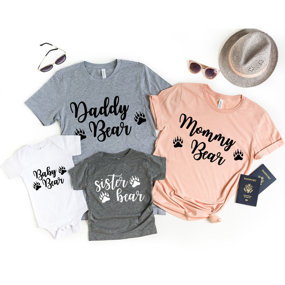 Matching Family Shirt, Mommy Bear Shirt, Mommy Bear Baby Bear Shirt, Bear Family Shirt, Family T-Shirts, Mommy Daddy Baby Shirt, Family Gift - Fastdeliverytees.com