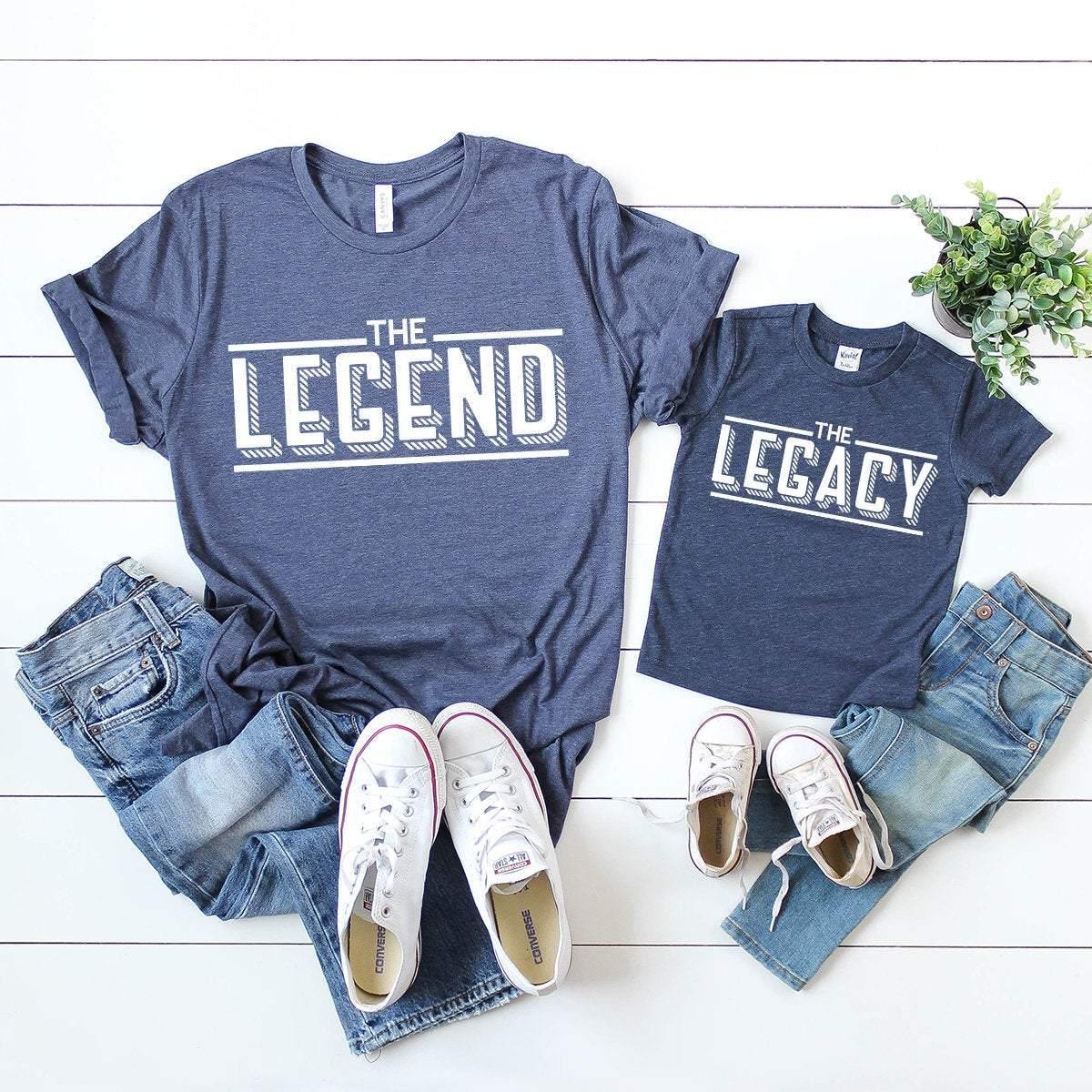 Dad And Son Matching Shirt, Daddy And Son Shirt, Legend Legacy Shirt, Funny Family Shirt, Fathers Day Matching Shirt, Dad And Son T-Shirt - Fastdeliverytees.com