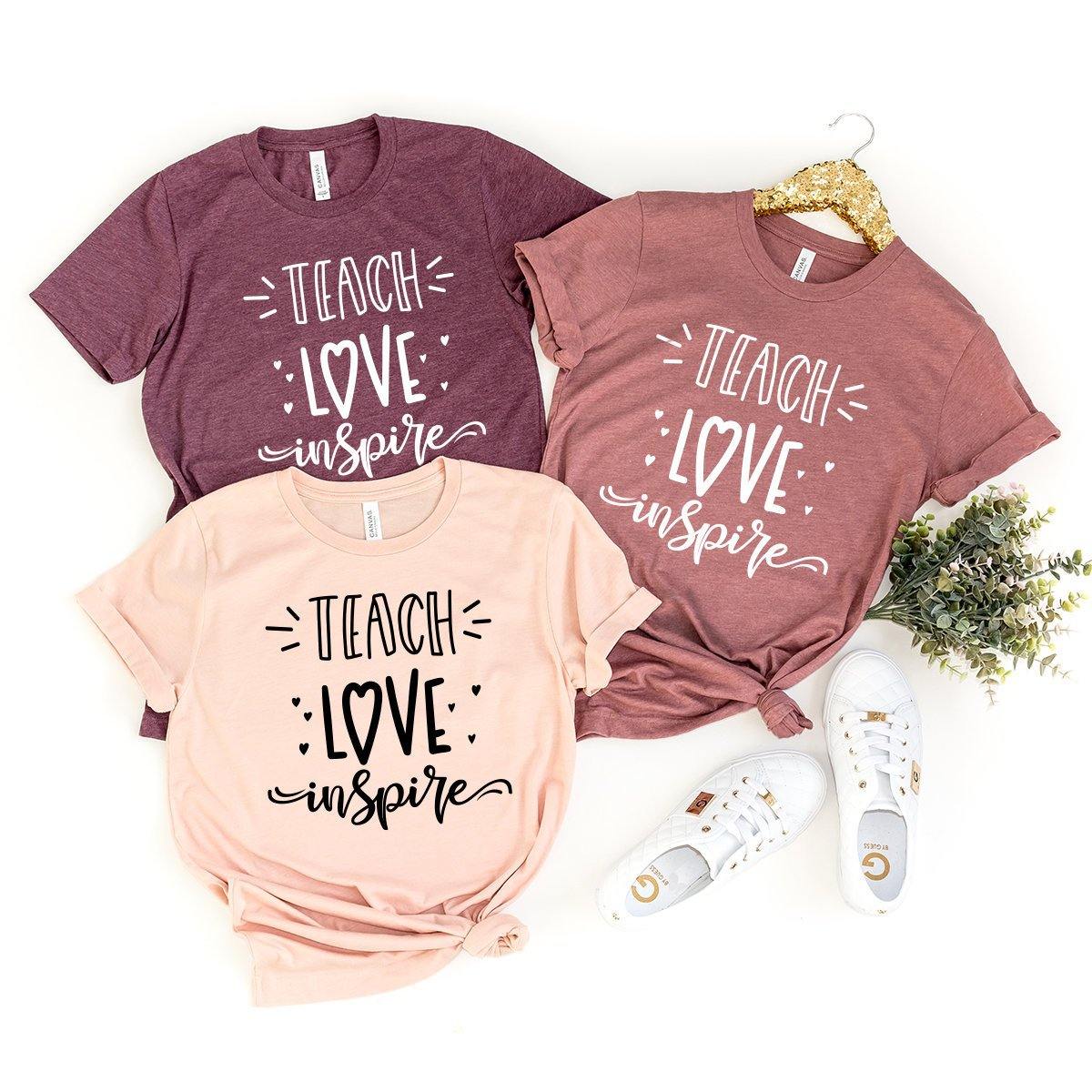 Teach Love Inspire Bleached Shirt – RTTO Creations