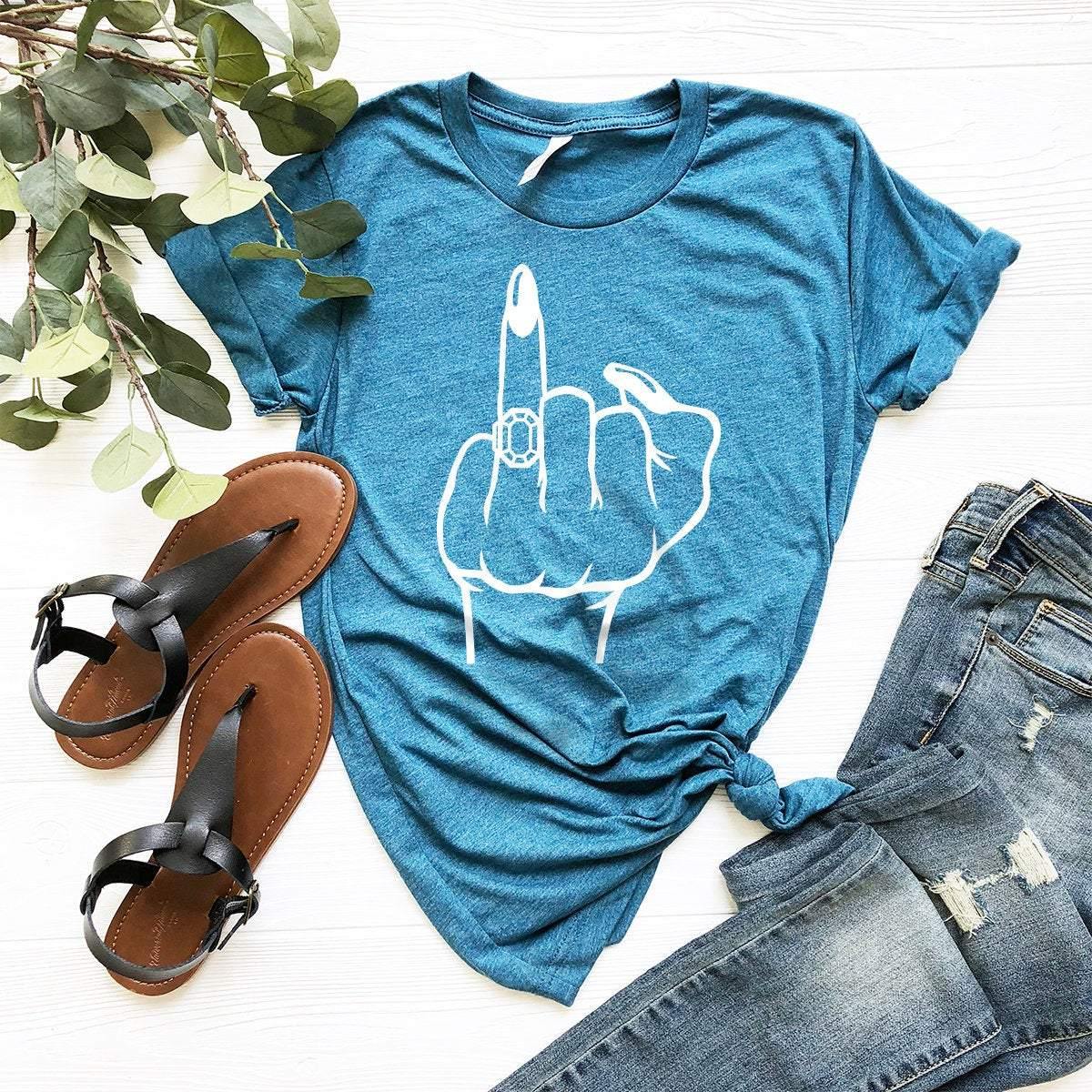 Bridal Party Shirt, Ring Finger With Ring Shirt, Funny Bridal Shirt, Engaged AF T-Shirt, Engagement Announcement, Bride Finger Shirt - Fastdeliverytees.com