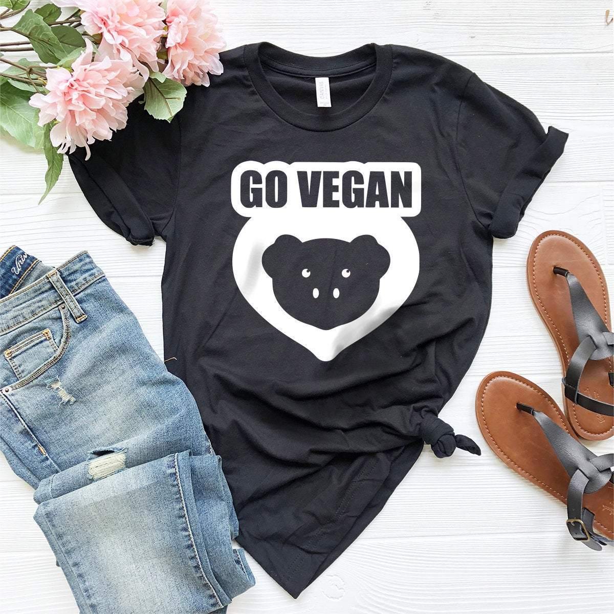 Funny Vegan Shirt, Go Vegan T-Shirt, Animal Rights Tee, Save Animal Shirt, Vegetarian Shirt, Vegan Tee, Animal Activist Shirt, Vegan Gift - Fastdeliverytees.com