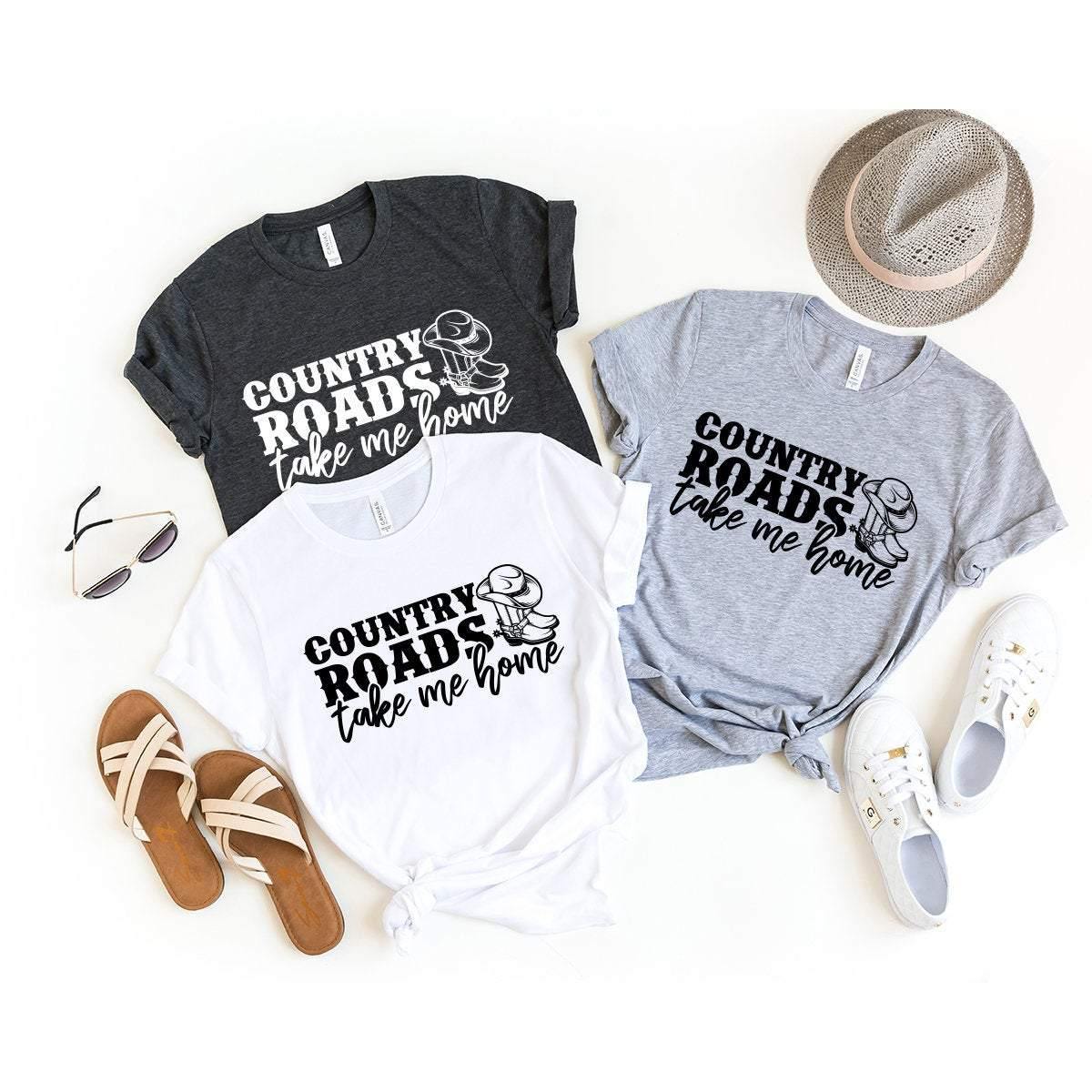 Country Girl Shirt, Western Girl Shirt, Cowgirl Boots Shirt, Southern Girl Shirt, Country Roads Take Me Home Shirt, Southern T-Shirt - Fastdeliverytees.com