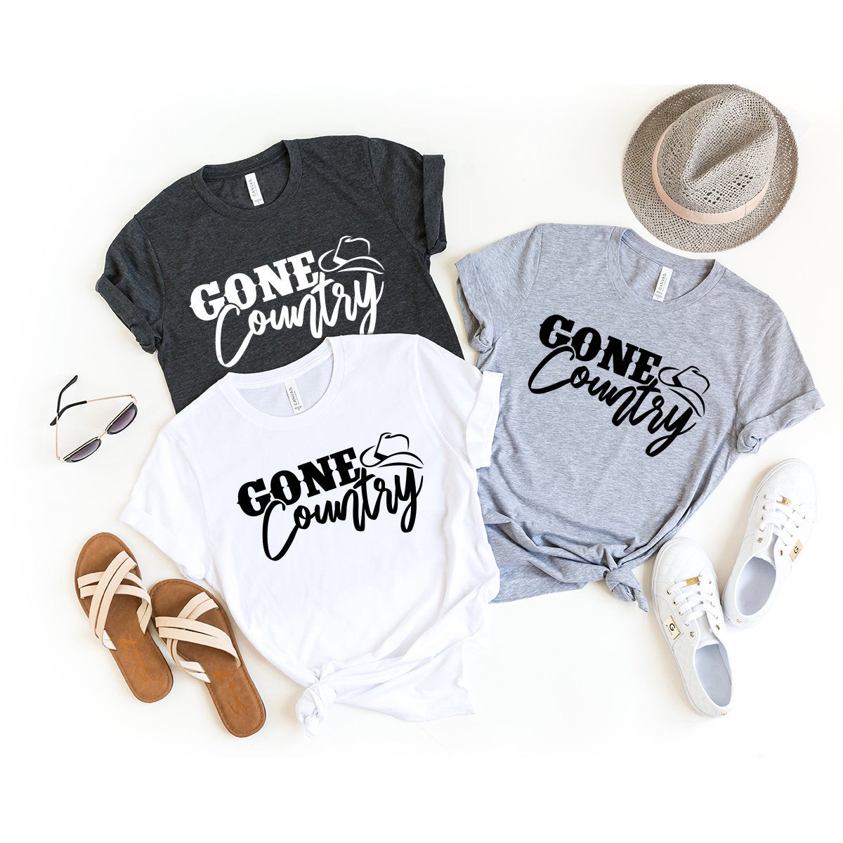Gone Country, Country Girl Shirt, Country Boy Shirt, Western Shirt, Western Graphic Tee, Southern Shirt, Country T-Shirt, Cowgirl T-Shirt - Fastdeliverytees.com