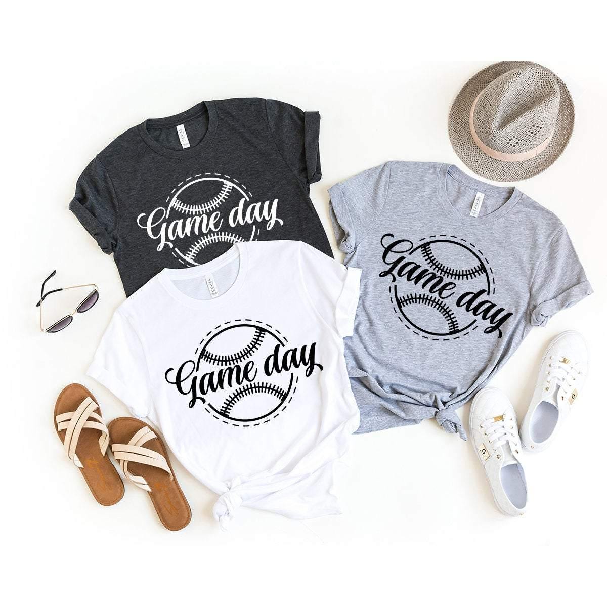 Baseball Game Day Tshirt, Baseball Mom Shirt, Baseball Dad T-Shirt, Baseball Player Gift, Baseball Life Tee, Game Day Vibes, Baseball Tee - Fastdeliverytees.com