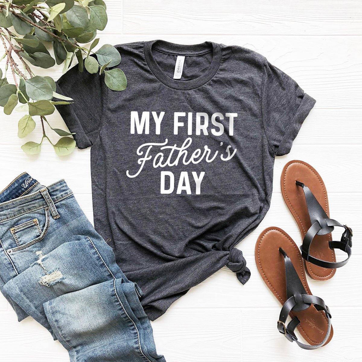 New Dad Shirt, New Dad Gift, Gift For New Dad, Shirt For New Dad, My First Father's Day Shirt, Funny New Dad Tee, New Dad Fathers Day Shirt - Fastdeliverytees.com