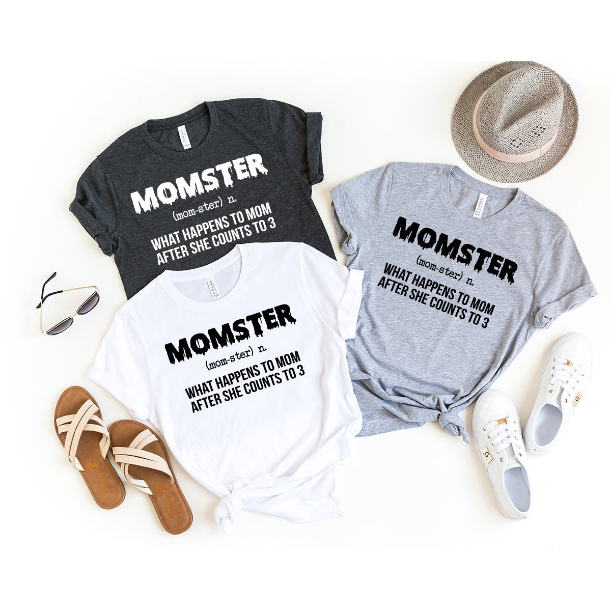 Momster Shirt, Halloween Mom Shirt, What Happens To Mom After She Counts To 3 Shirt, Momster Definition Tee, Mom-Ster Shirt, Mom Life Shirt - Fastdeliverytees.com