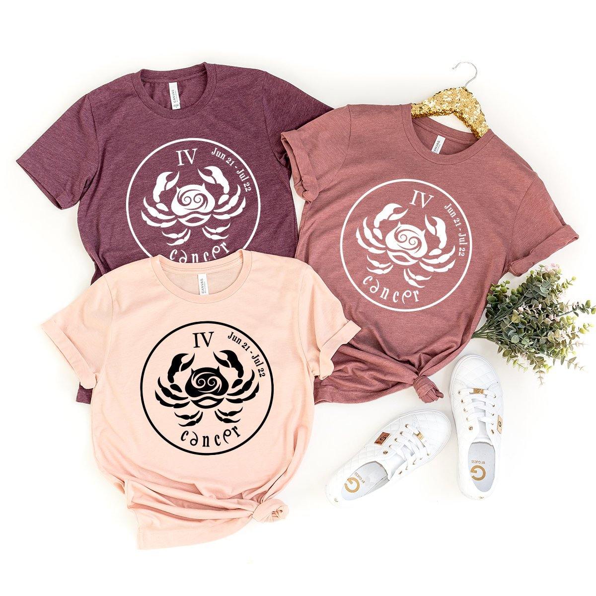 Cancer Zodiac T-Shirt, Cancer T Shirt, Zodiac Signs Shirt, Astrology Gifts, Cancer Birth Sign Shirt - Fastdeliverytees.com