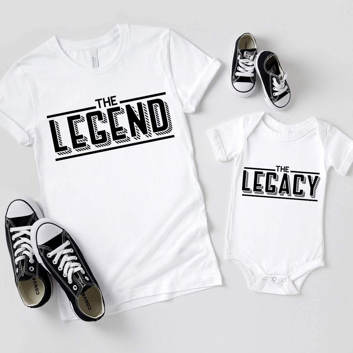 Dad and Son Matching Shirt, Daddy and Son Shirt, Legend Legacy Shirt, Funny Family Shirt, Fathers Day Matching Shirt, Dad and Son T-Shirt