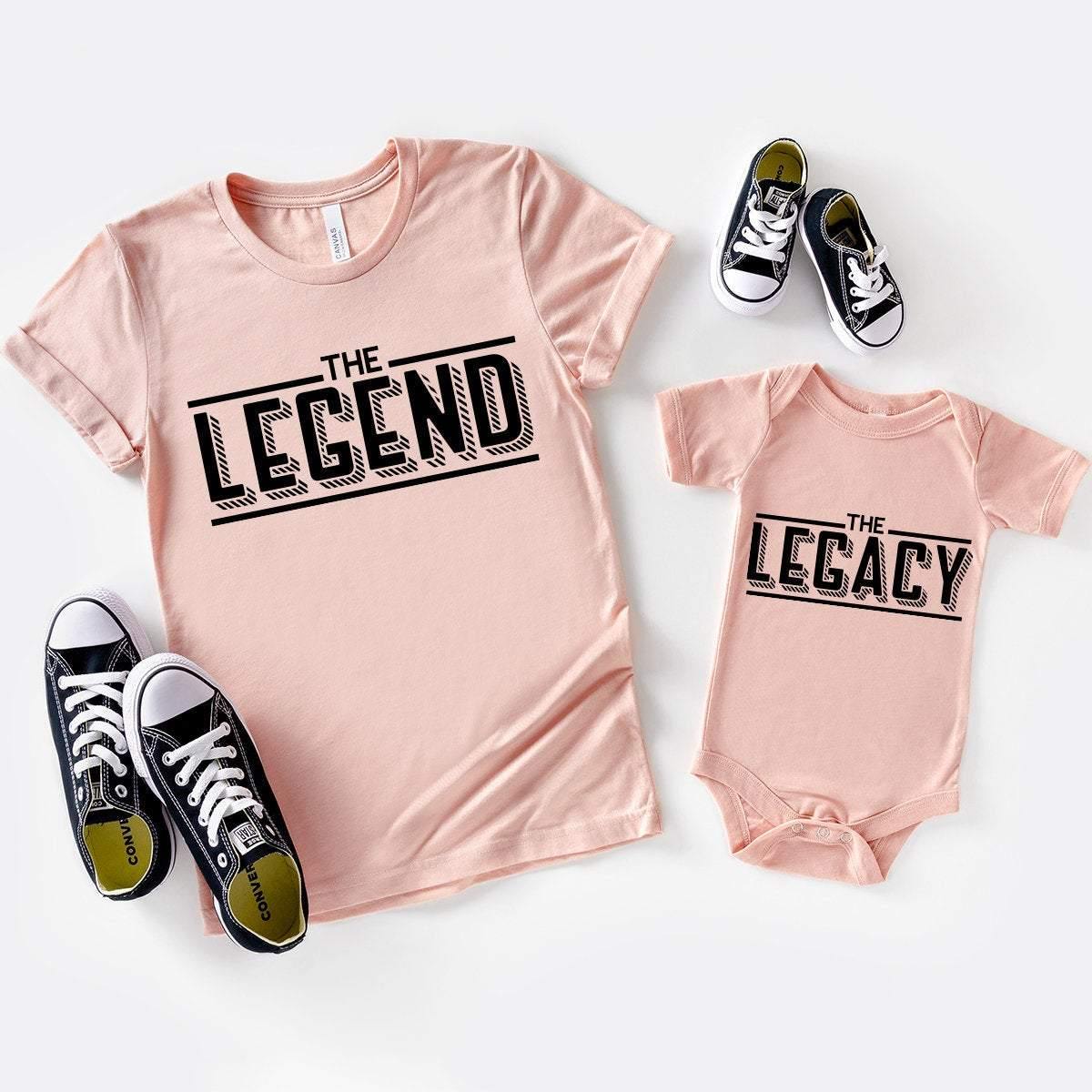 Dad And Son Matching Shirt, Daddy And Son Shirt, Legend Legacy Shirt, Funny Family Shirt, Fathers Day Matching Shirt, Dad And Son T-Shirt - Fastdeliverytees.com