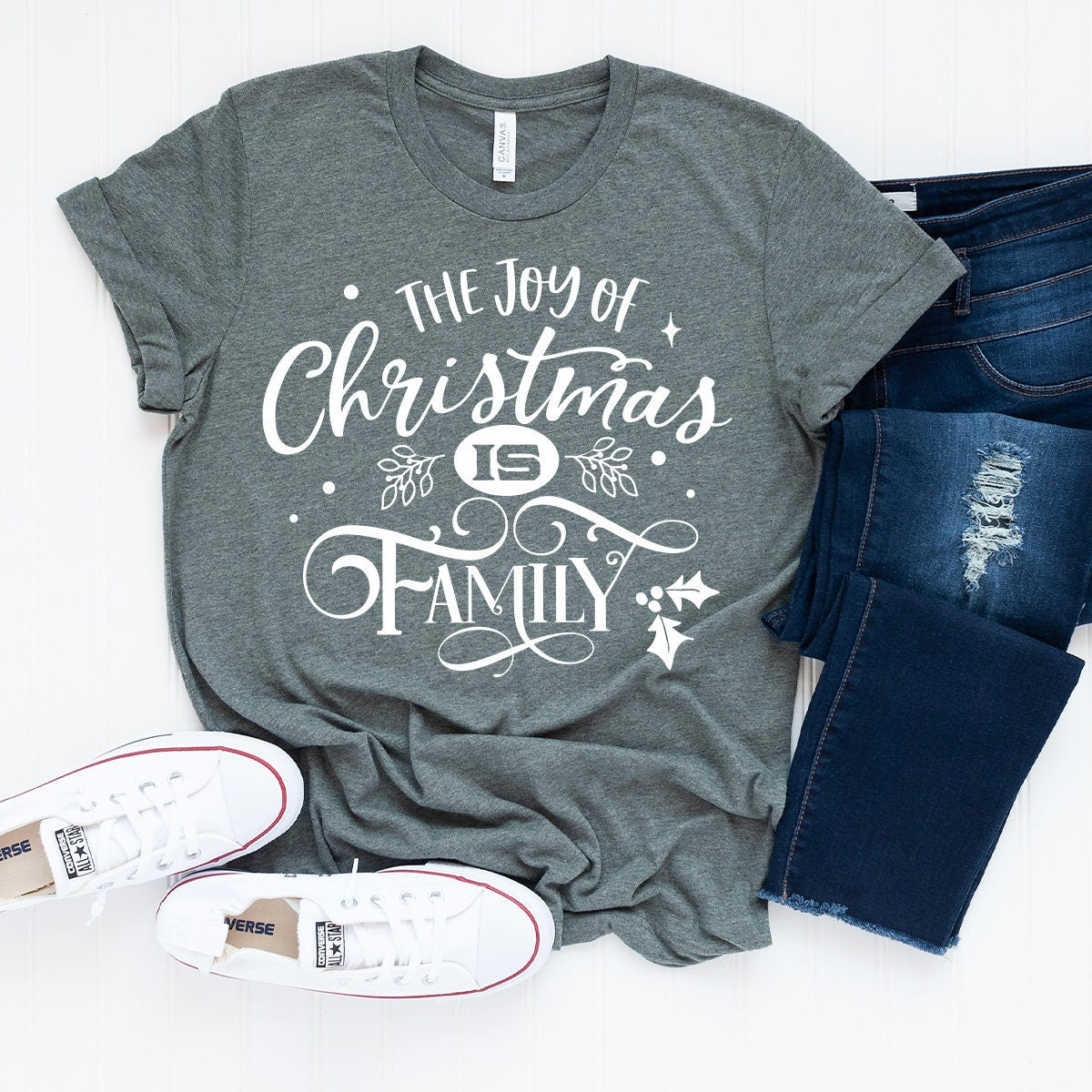 The Joy Of Christmas Is Family T-Shirt, Matching Family Christmas Shirt, Jolly Christmas Shirt, Funny Chrtismas Shirt, Family Christmas Gİft - Fastdeliverytees.com