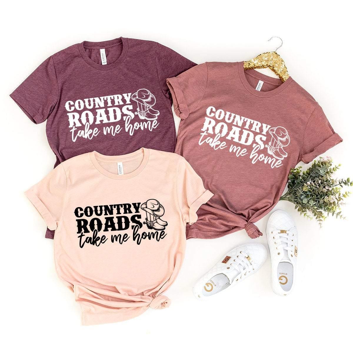 Country Girl Shirt, Western Girl Shirt, Cowgirl Boots Shirt, Southern Girl Shirt, Country Roads Take Me Home Shirt, Southern T-Shirt - Fastdeliverytees.com