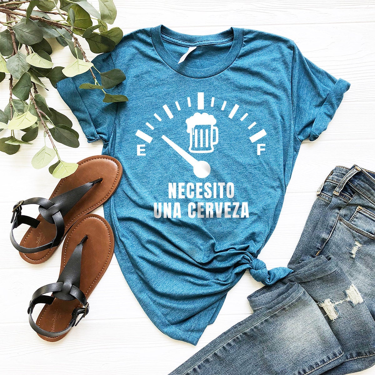 Necesito Una Cervaza Shirt, Funny Beer Shirt, Drinking Shirt, Drink Beer Shirt, Drinking Party T Shirt, Spanish Quote Shirt, Beer T-Shirt - Fastdeliverytees.com