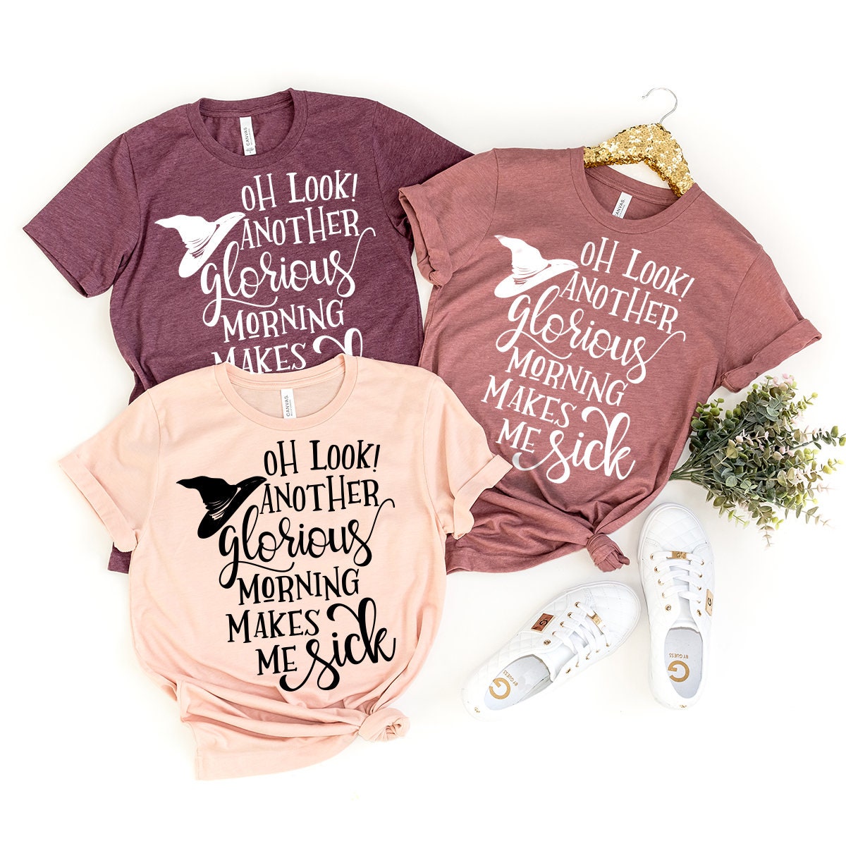Oh Look Another Glorious Morning Make Me Sick Shirt, Magician Shirt, Witch Sisters Tshirt, Halloween Shirt, Fall Shirt, Halloween Tee - Fastdeliverytees.com