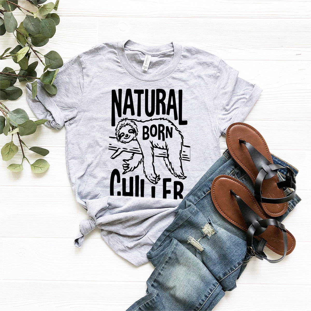 Natural Born Chiller T-Shirt, Sarcastic Shirt, Funny Sloth Shirt, Funny Chill Tshirt, Gift For Sloth Lover, Sloth Graphic Tee - Fastdeliverytees.com