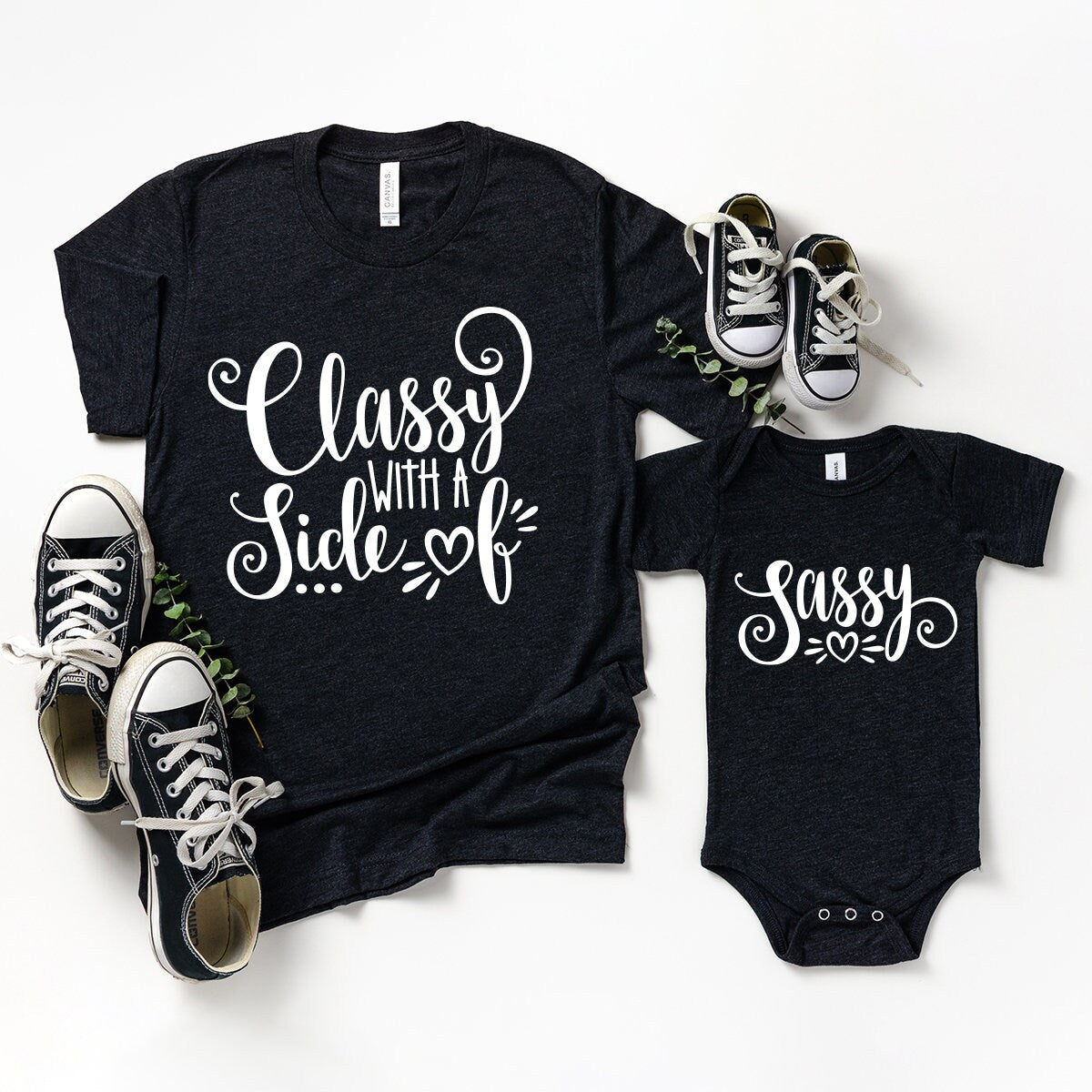 Sassy TShirt, Mama Girl Shirt, Matching Mom And Baby Tee, Classy With A Side Of Sassy, Mama Shirt, Mama And Me Shirt, Mother Daughter Shirt - Fastdeliverytees.com