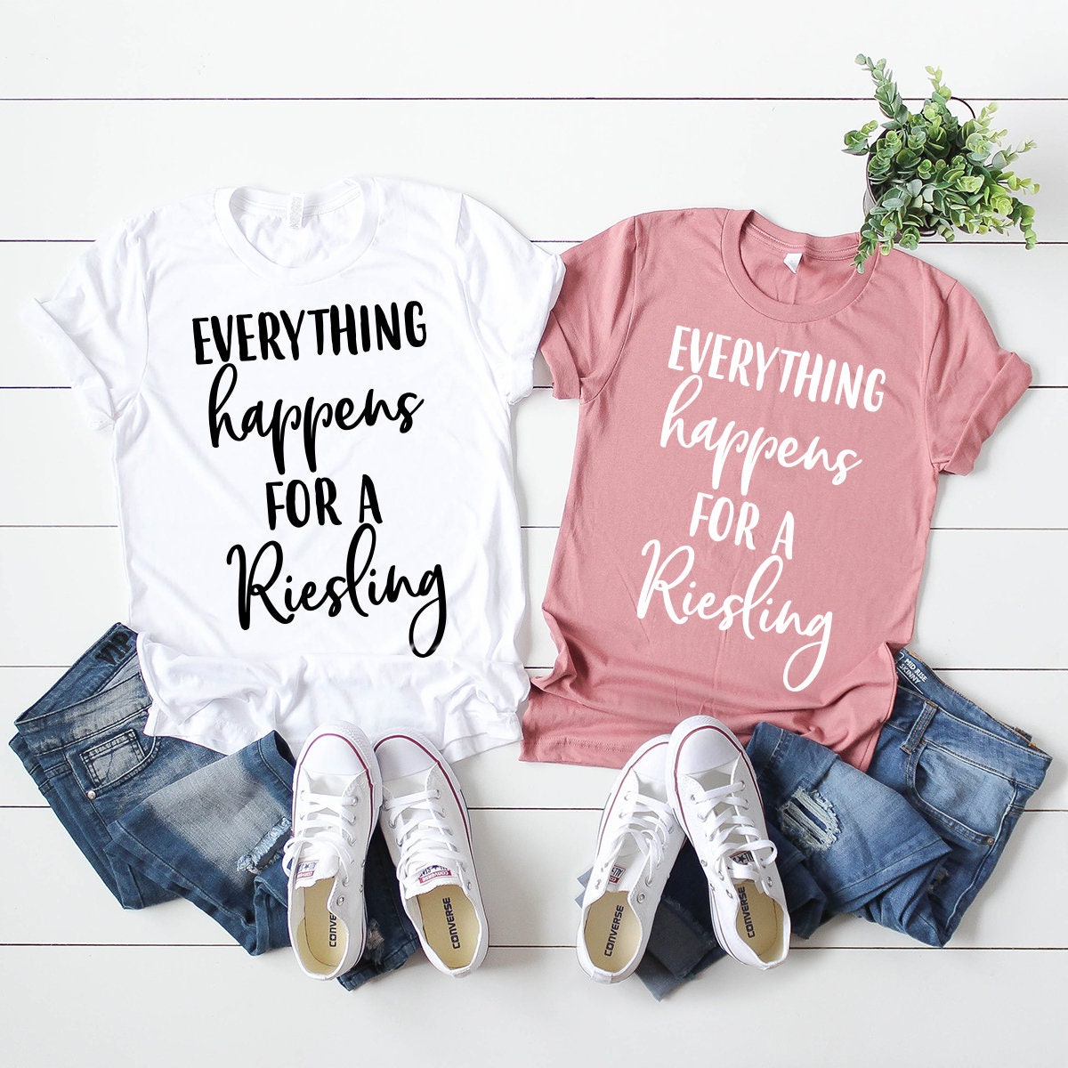 Wine Shirt, Everything Happens For A Riesling Shirt, Wine Lover Shirt, Wine Tee, Funny Wine Shirt, Drinking Shirt, Gift For Wine Lover - Fastdeliverytees.com