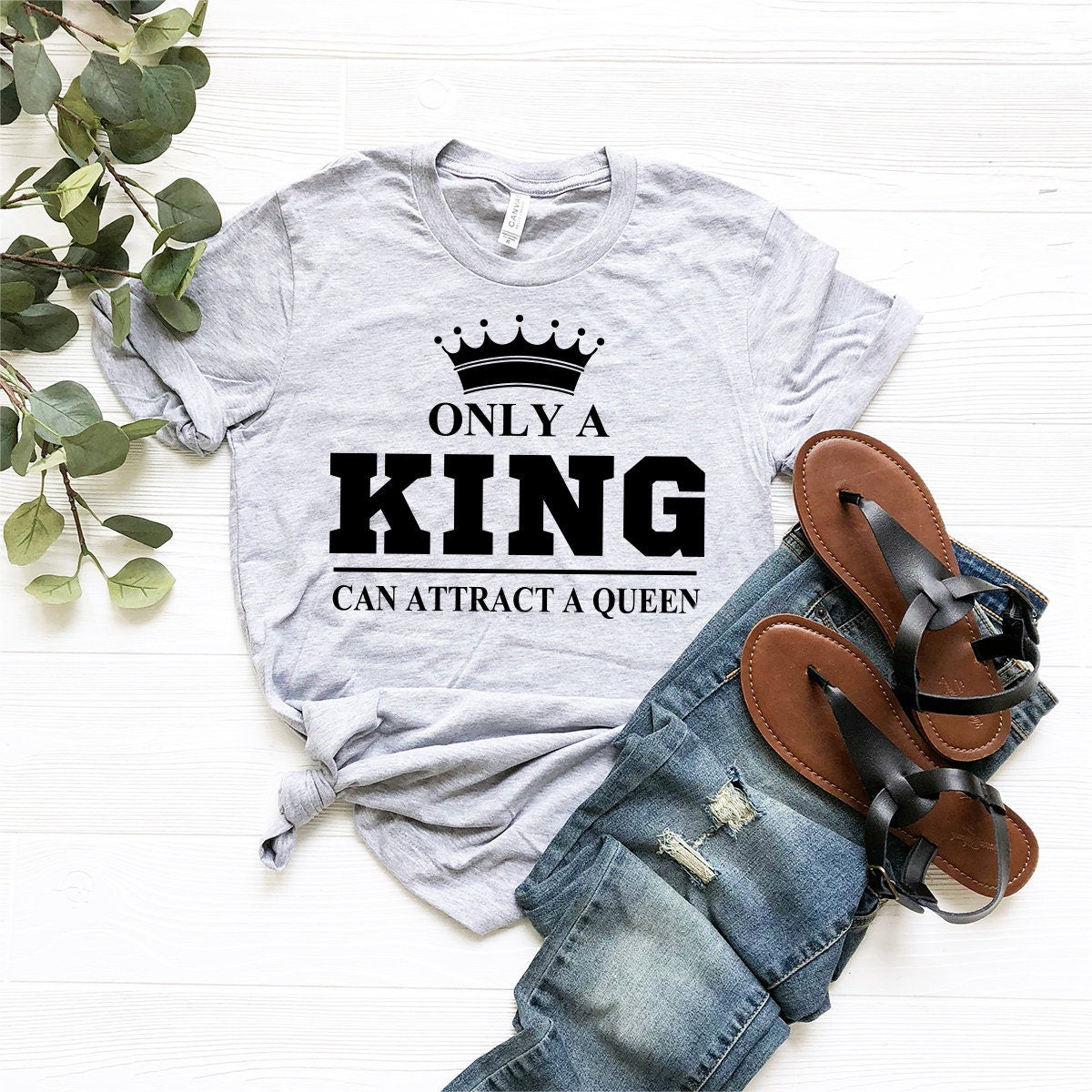 Funny Couples Shirt, Matching Couples Tee, Couple T-Shirt, Only A Queen King Can Attract A Queen, Only A King Can Keep A King Focused Shirt, - Fastdeliverytees.com