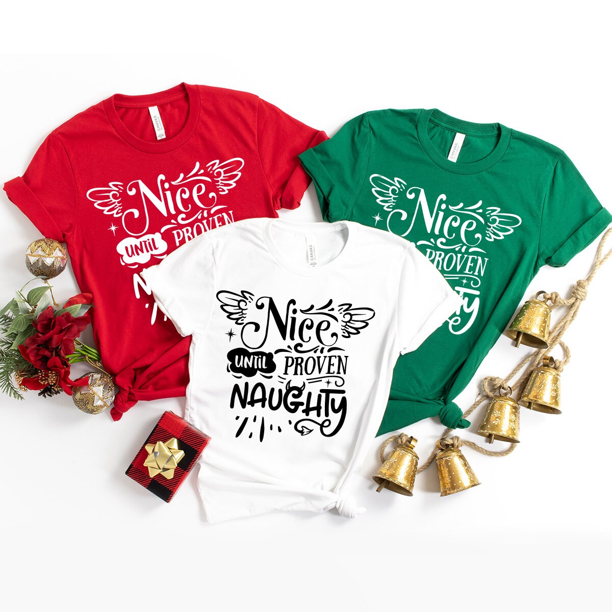 Christmas 2022 Shirt, Nice Until Proven Naughty Shirt, Funny Christmas Shirt, Holiday Family Party Shirt, Christmas Gift, Xmas Party Shirt - Fastdeliverytees.com