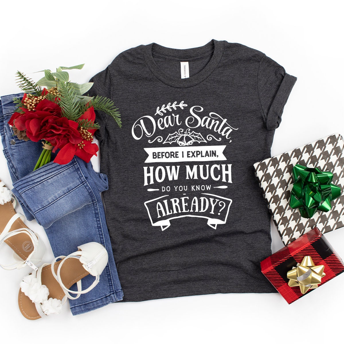 Christmas Santa Shirt, Christmas T-Shirt, Dear Santa Before I Explain How Much Do You Know Already Shirt, Funny Xmas Tee, Winter Shirt - Fastdeliverytees.com