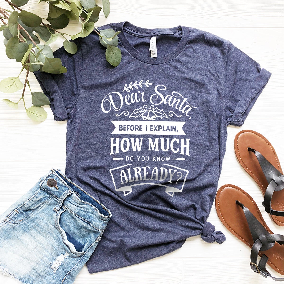 Christmas Santa Shirt, Christmas T-Shirt, Dear Santa Before I Explain How Much Do You Know Already Shirt, Funny Xmas Tee, Winter Shirt - Fastdeliverytees.com