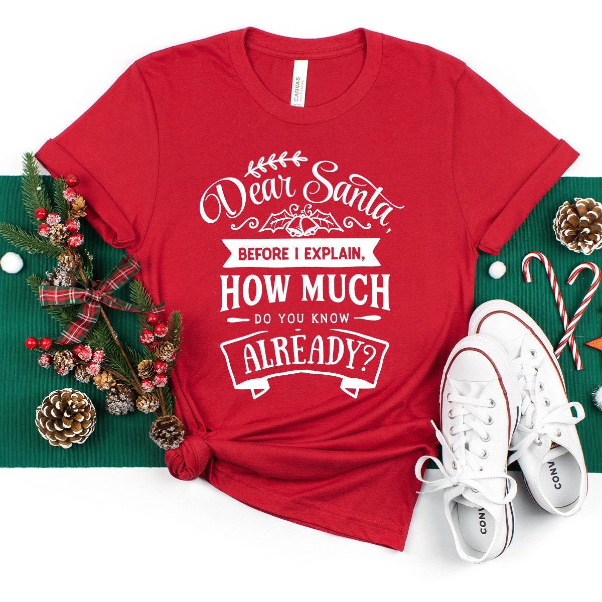 Christmas Santa Shirt, Christmas T-Shirt, Dear Santa Before I Explain How Much Do You Know Already Shirt, Funny Xmas Tee, Winter Shirt - Fastdeliverytees.com