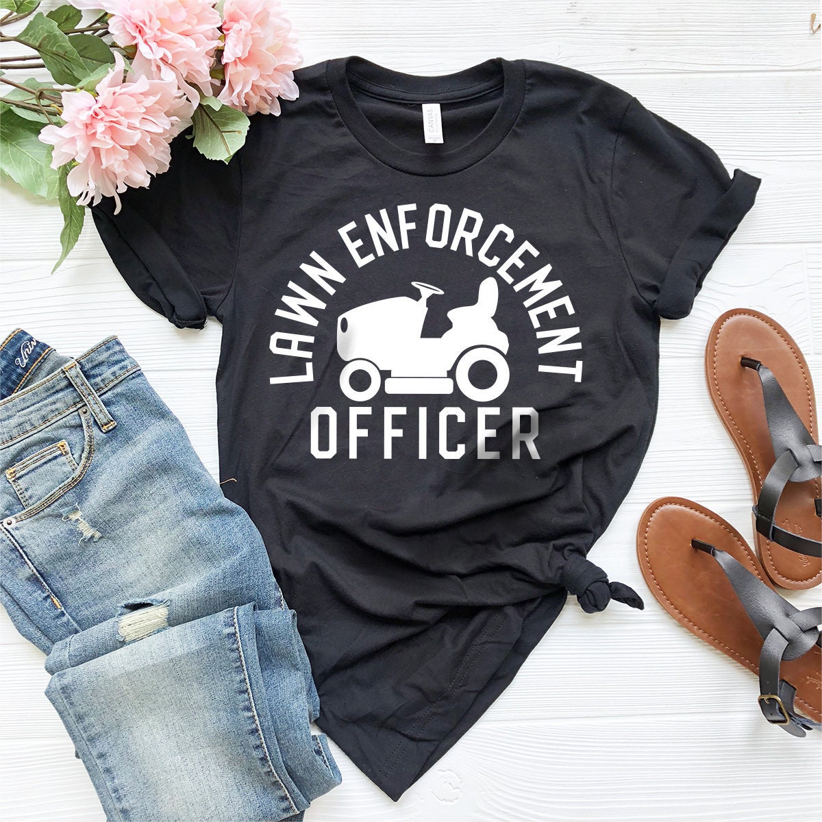 Gardener Dad Shirt, Lawn Enforcement Officer Shirt, Dad T-Shirt, Lawn Guy Shirt, Retired Dad Shirt, Lawnmover Shirt, Gift For Dad - Fastdeliverytees.com